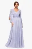 "Cheryl" Long Sleeve V Neck Metallic Knit Floor Length Dress sold by Betsy & Adam