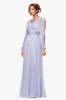 "Cheryl" Long Sleeve V Neck Metallic Knit Floor Length Dress sold by Betsy & Adam