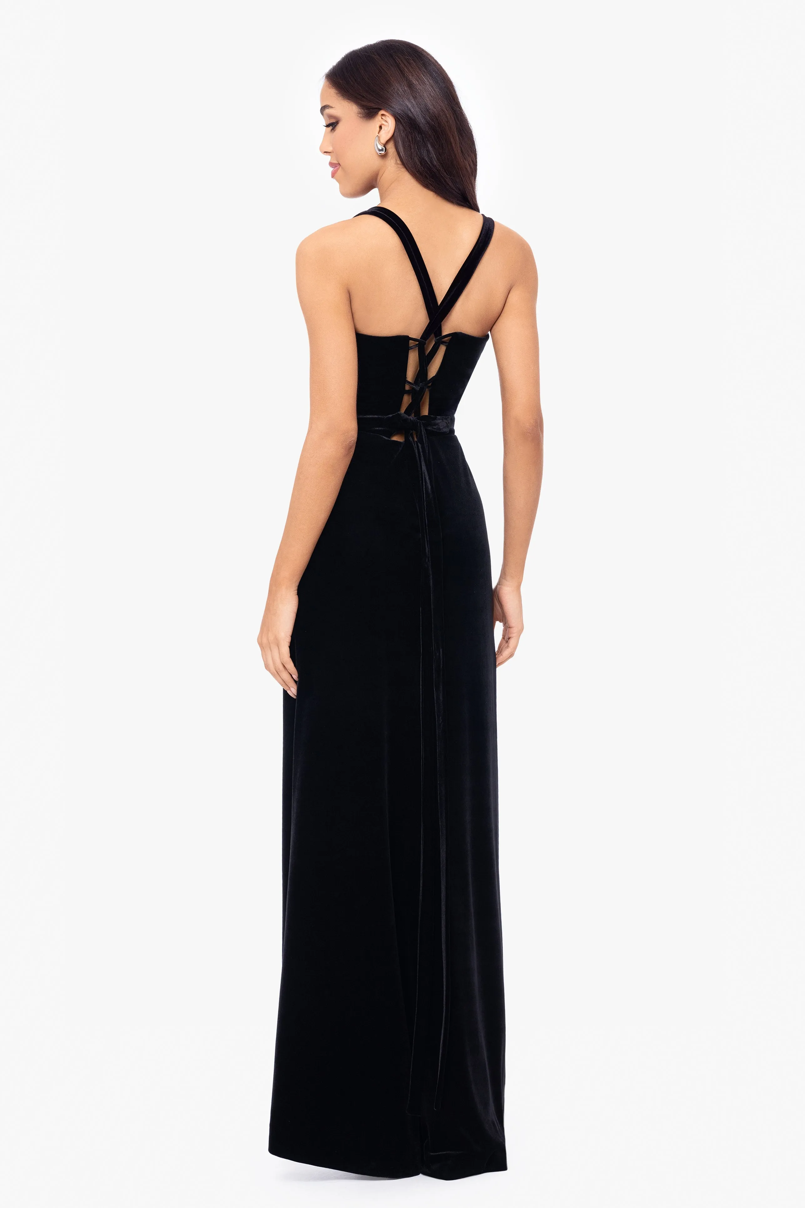 Blondie Nites "Astor" Embellished Velvet Floor Length Dress sold by Betsy & Adam product image thumbnail 3