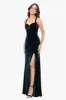 Blondie Nites "Astor" Embellished Velvet Floor Length Dress sold by Betsy & Adam