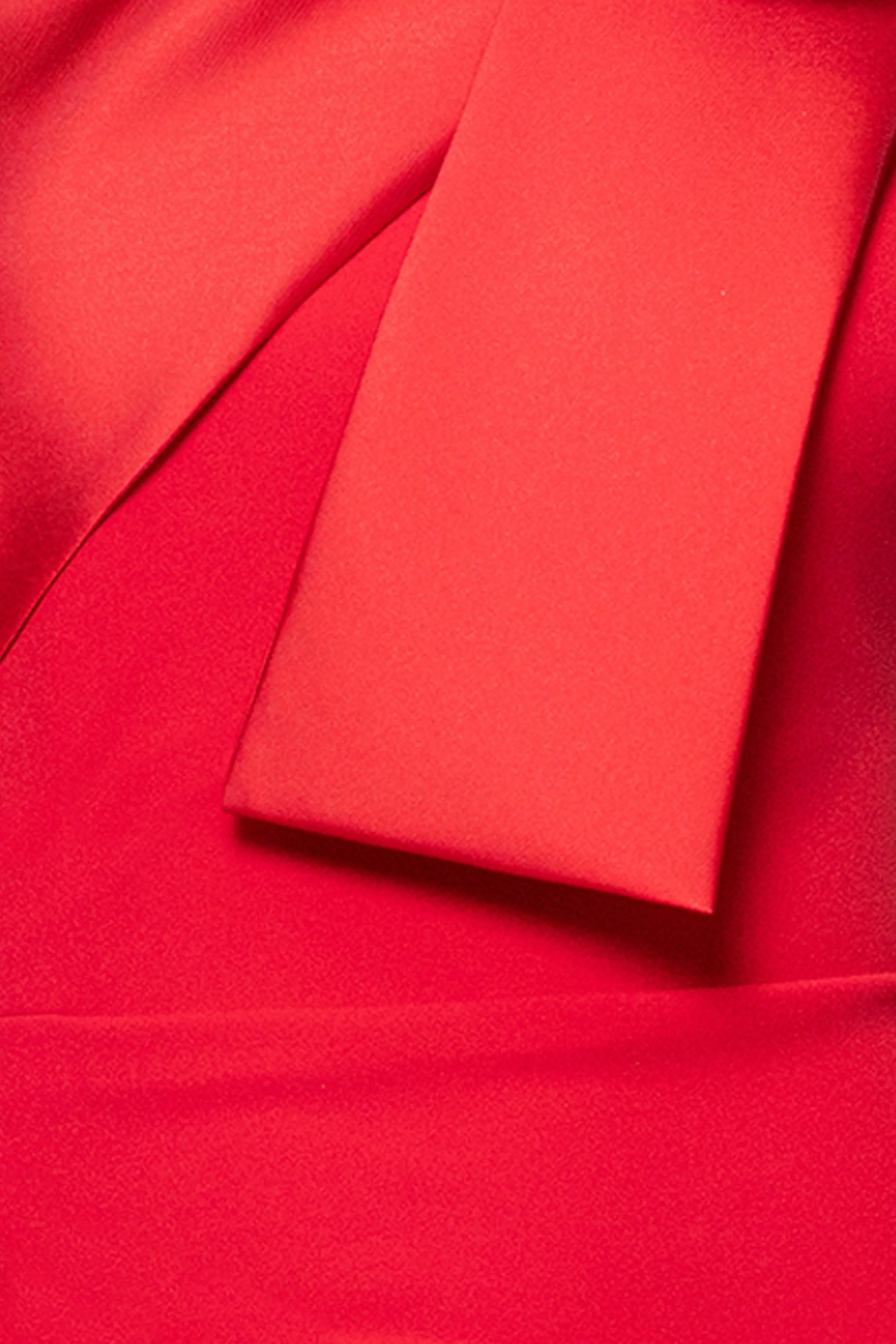 "Caroline" Scuba Crepe One Shoulder Satin Bow Knee Length Dress sold by Betsy & Adam product image thumbnail 5