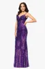 Blondie Nites "Christine" Spaghetti Strap Floor Length Sequin Dress sold by Betsy & Adam