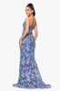 "Kylie" Embroidered Tieback Floor Length Dress sold by Betsy & Adam