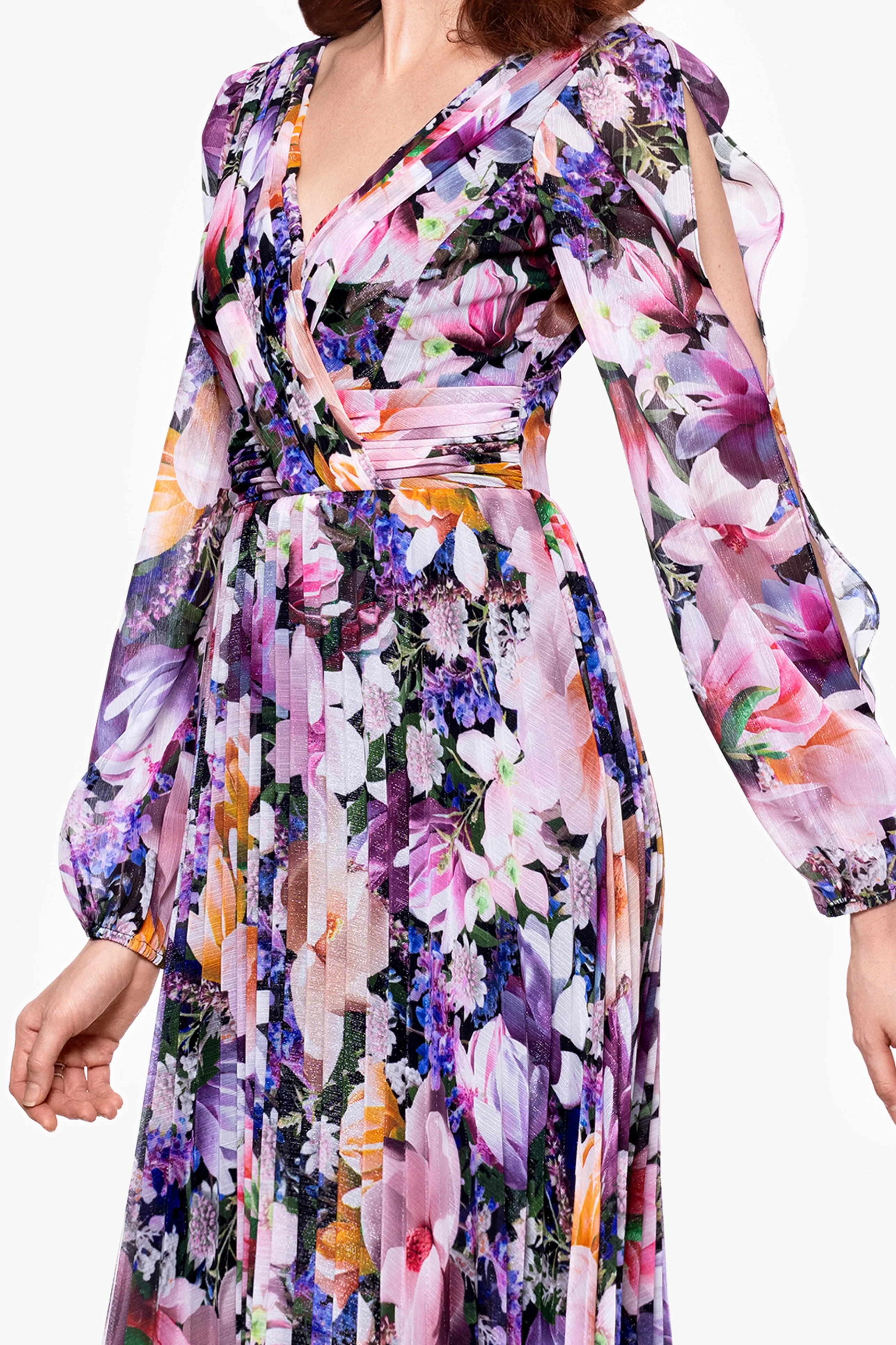 "Sammy" Chiffon Long Sleeve Floor Length Dress sold by Betsy & Adam product image thumbnail 2