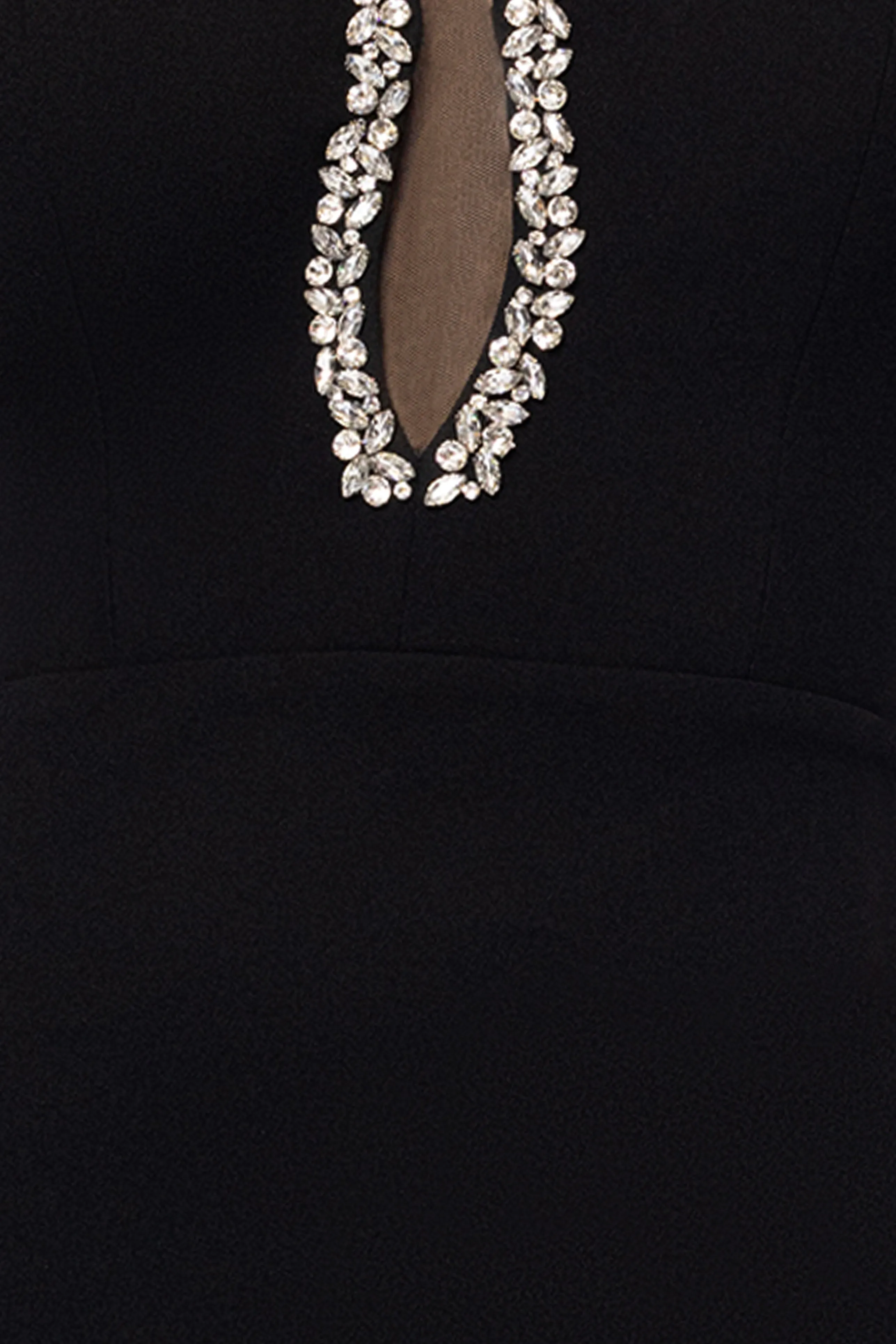 Blondie Nites "Eliza" Scuba Stoned Spaghetti Strap Floor Length Dress sold by Betsy & Adam product image thumbnail 5