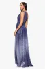 "Mia" Metallic Ombre One Shoulder Floor Length Dress sold by Betsy & Adam
