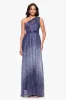 "Mia" Metallic Ombre One Shoulder Floor Length Dress sold by Betsy & Adam