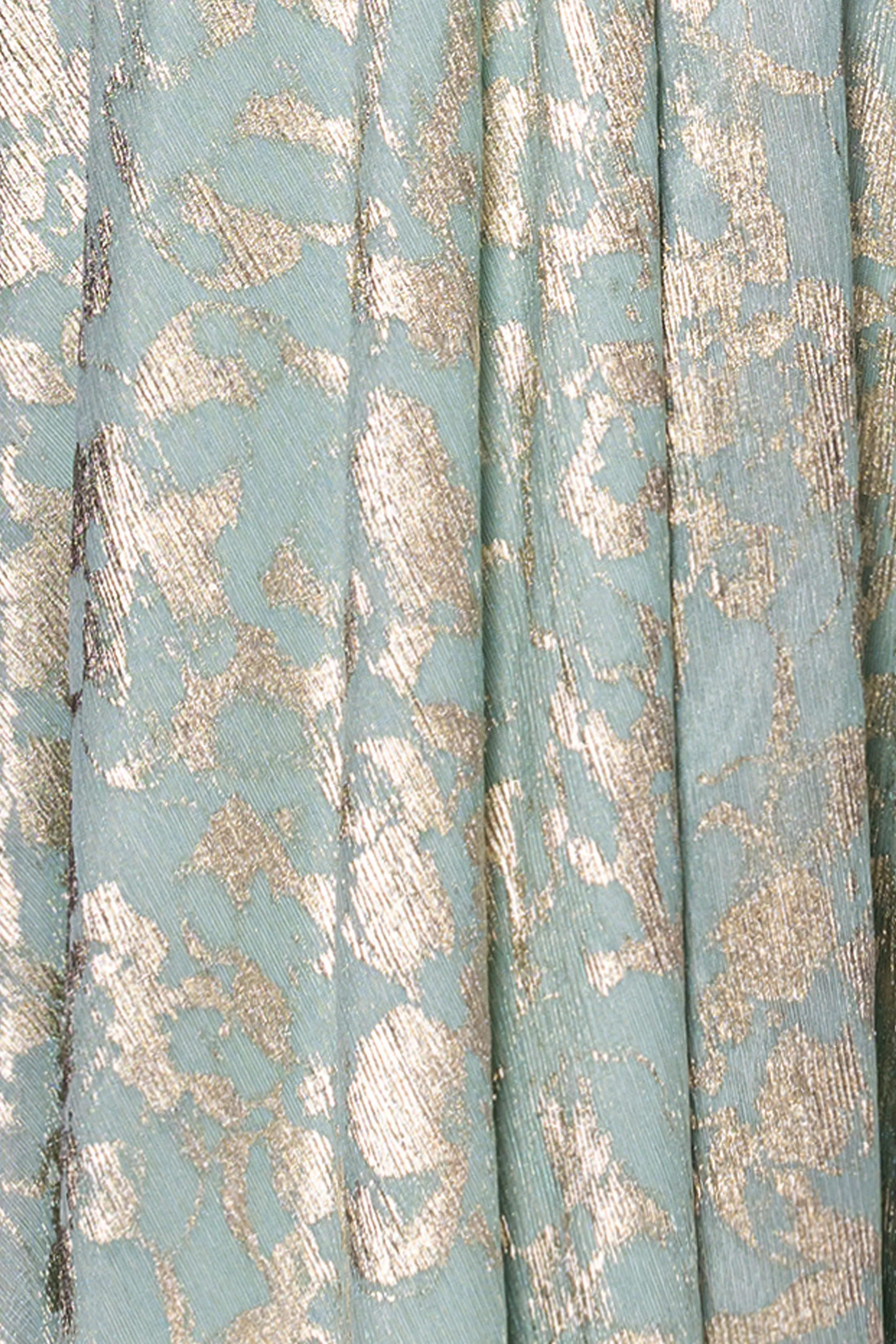 "Melanie" Foil Knit V-Neck Long Sleeve Floor Length Dress sold by Betsy & Adam product image thumbnail 5