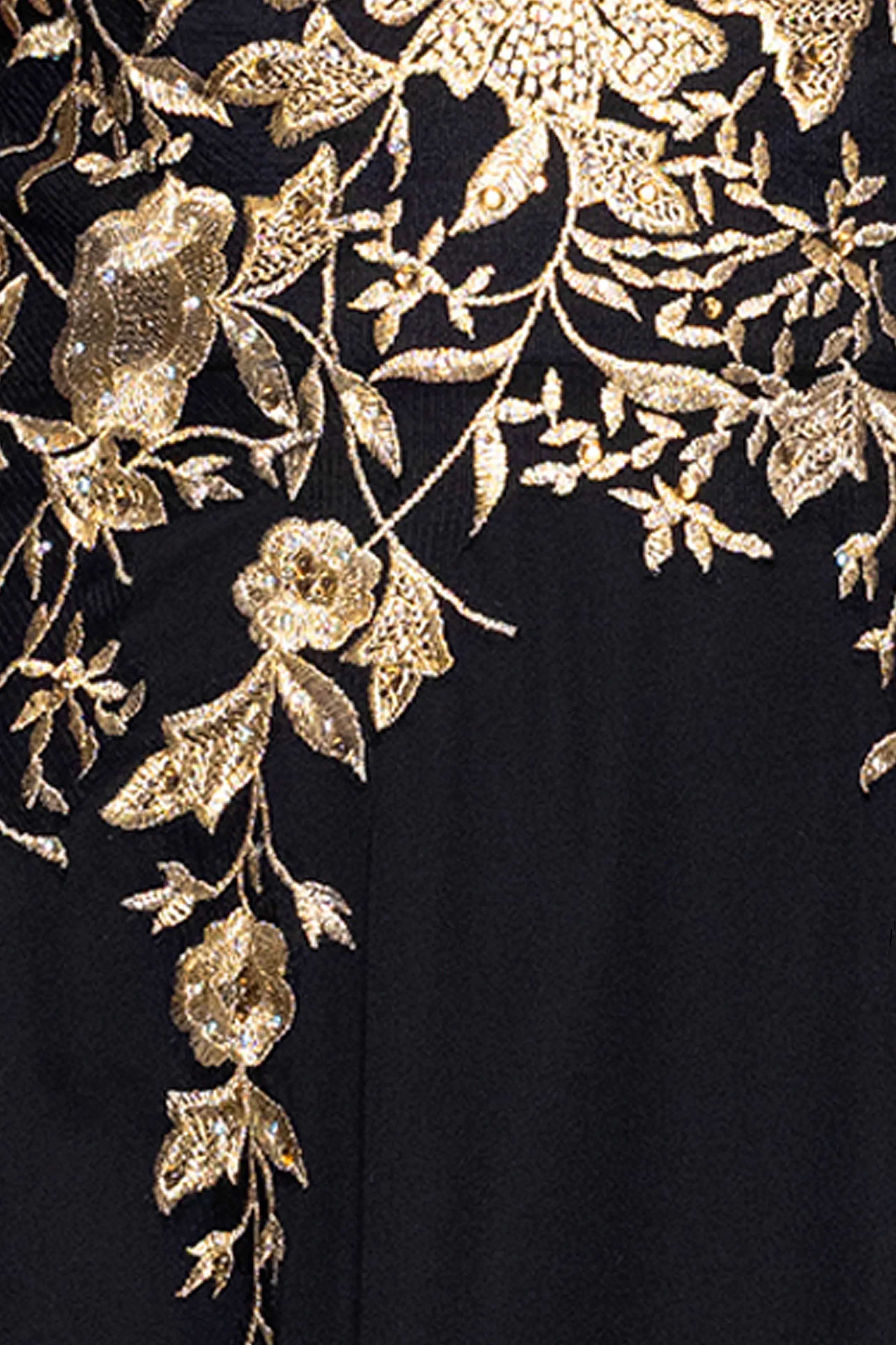 "Maeve" Chiffon Embroidered Bodice Floor Length Dress sold by Betsy & Adam product image thumbnail 5