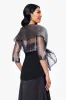 "Agnes" Organza 3/4 Sleeve Shawl Wrap sold by Betsy & Adam