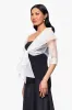 "Agnes" Organza 3/4 Sleeve Shawl Wrap sold by Betsy & Adam