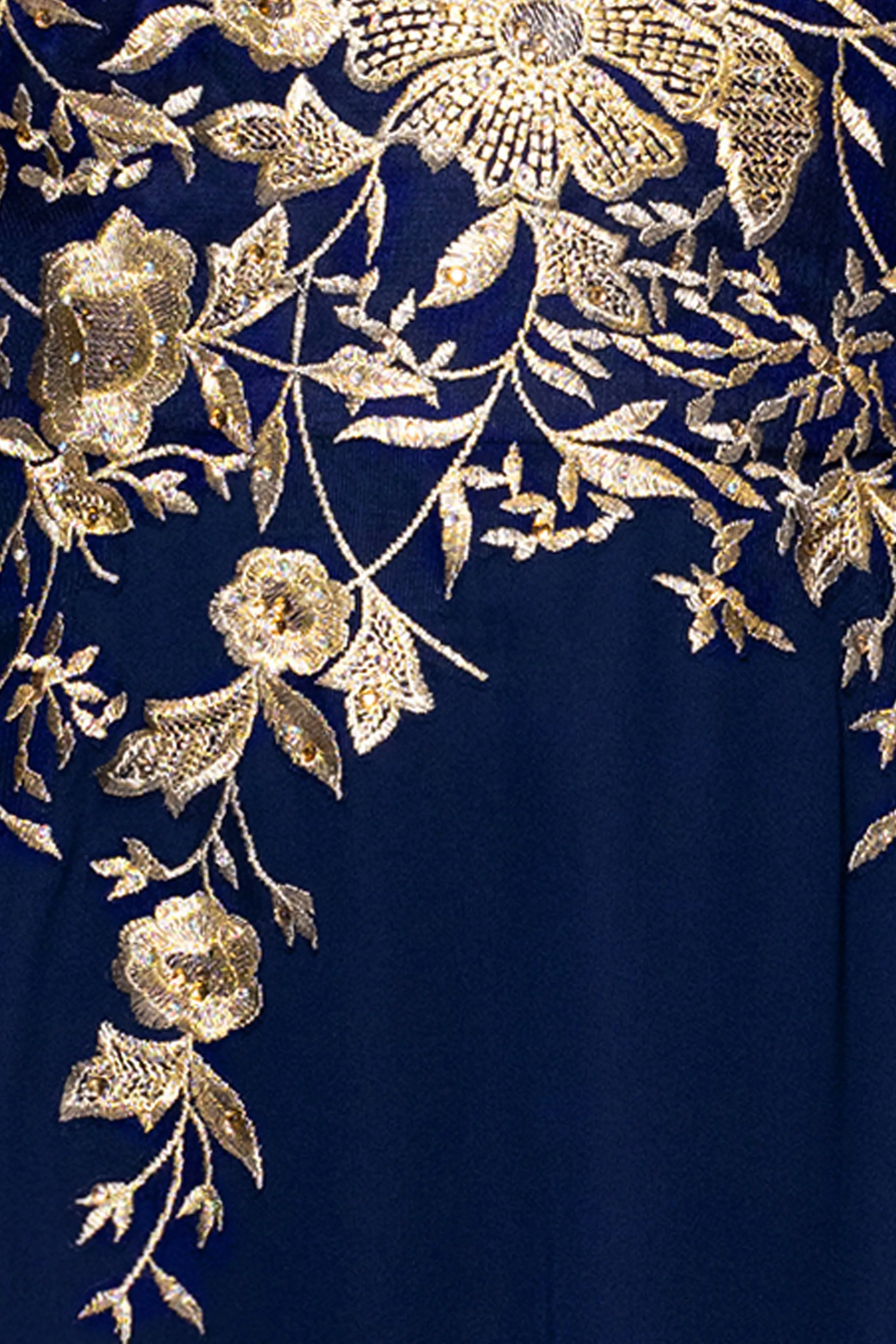 Plus "Maeve" Chiffon Embroidered Bodice Floor Length Dress sold by Betsy & Adam product image thumbnail 5