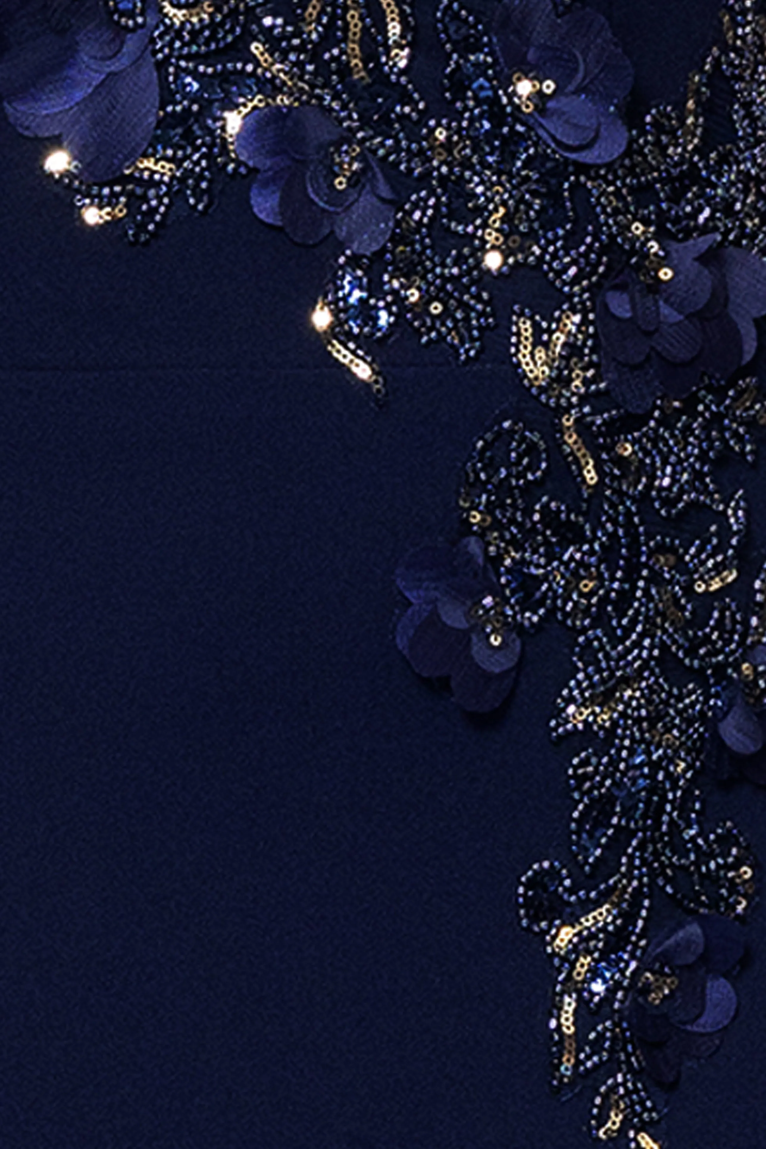 "Tara" Scuba Crepe Beaded Floor Floor Length Dress sold by Betsy & Adam product image thumbnail 5