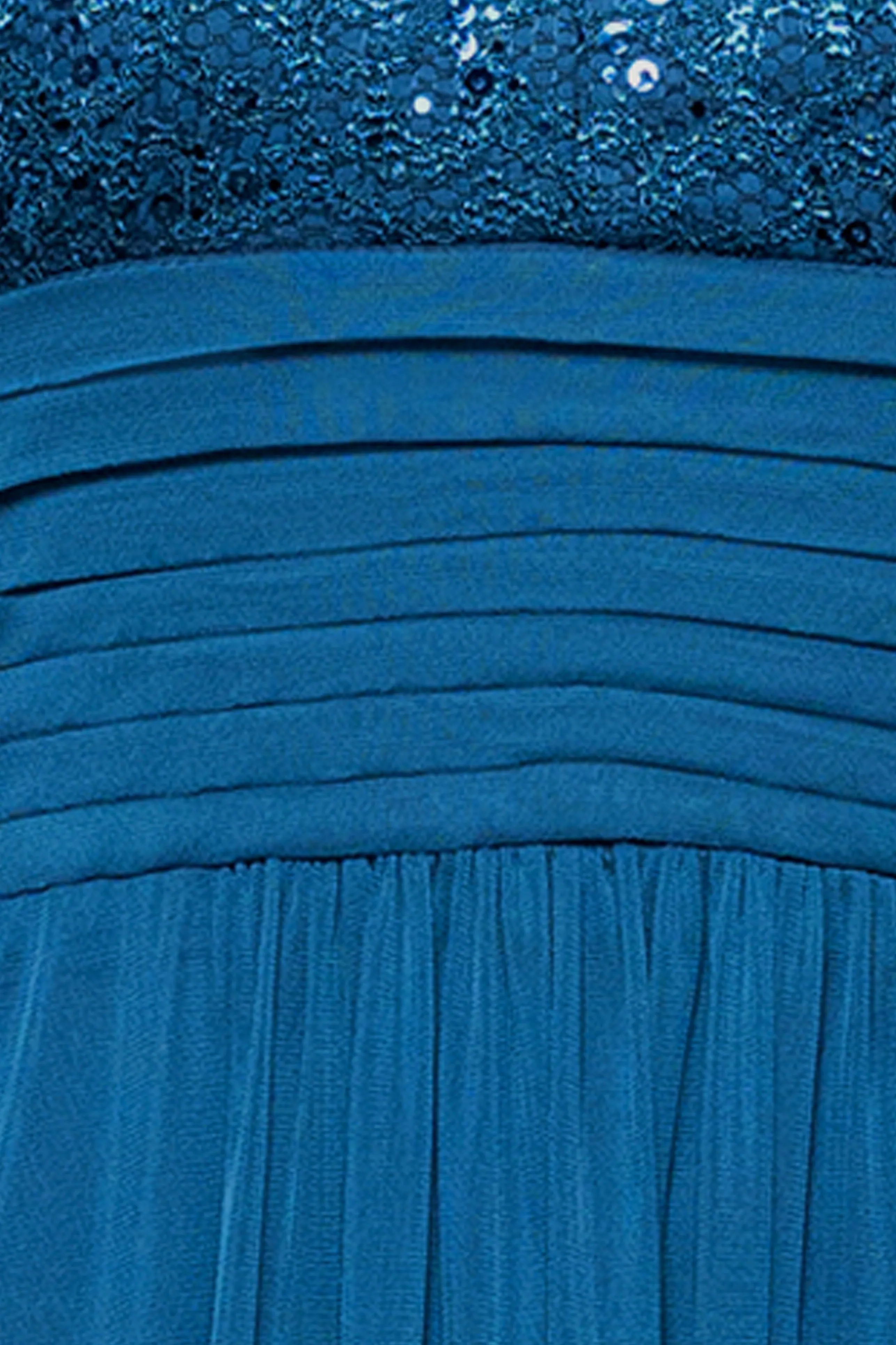 Petite "Selena" Jersey and Lace Halter Keyhole Neck Floor Length Dress sold by Betsy & Adam product image thumbnail 5