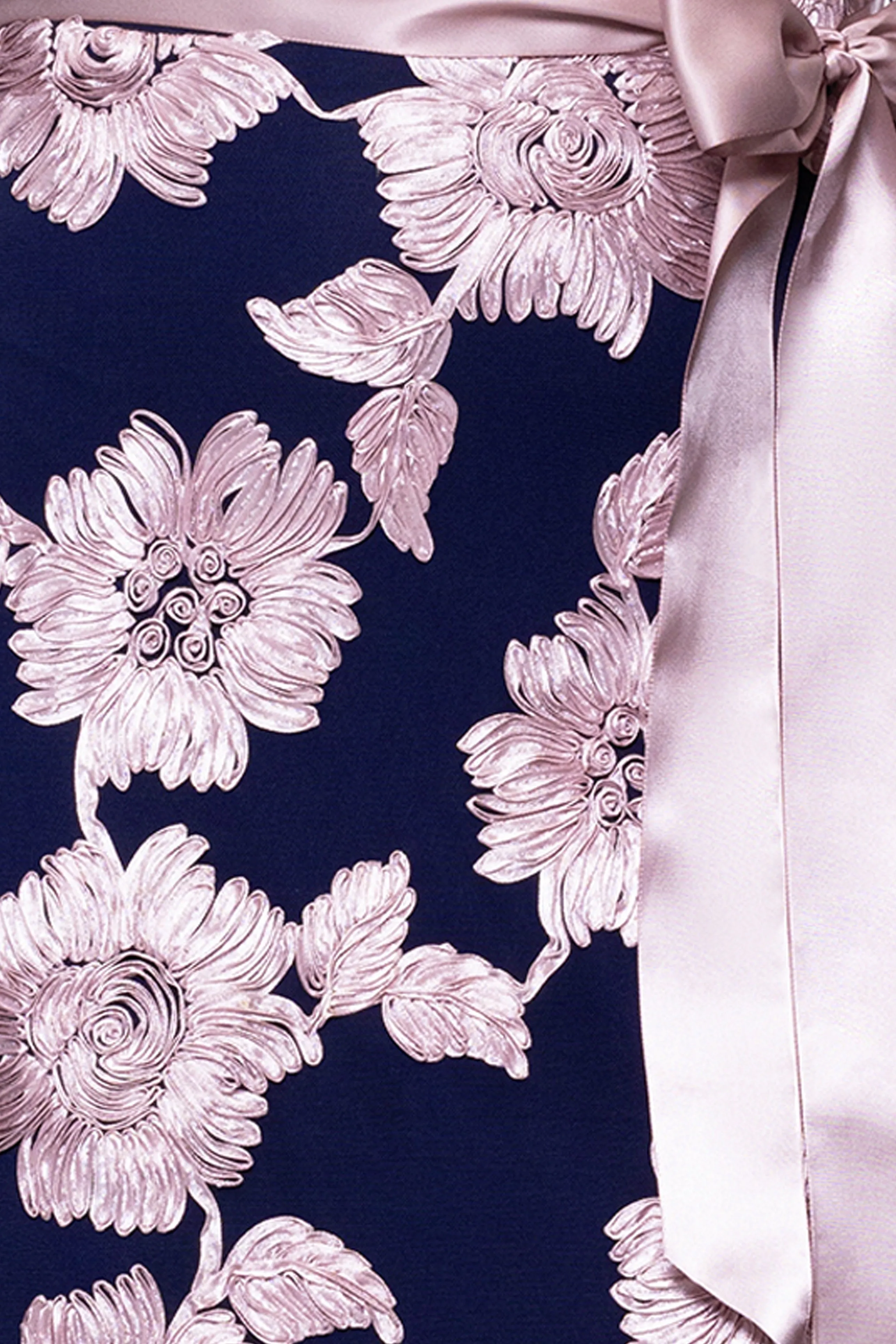 "Juliana" Soutache Mesh Long Sleeve Floor Length Dress sold by Betsy & Adam product image thumbnail 5