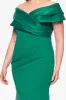 Plus "Yasmeen" Long Off The Shoulder Scuba Crepe Gown sold by Betsy & Adam