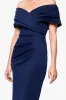 Petite "Sue" Techno Scuba V-Neck Knee Length Dress sold by Betsy & Adam