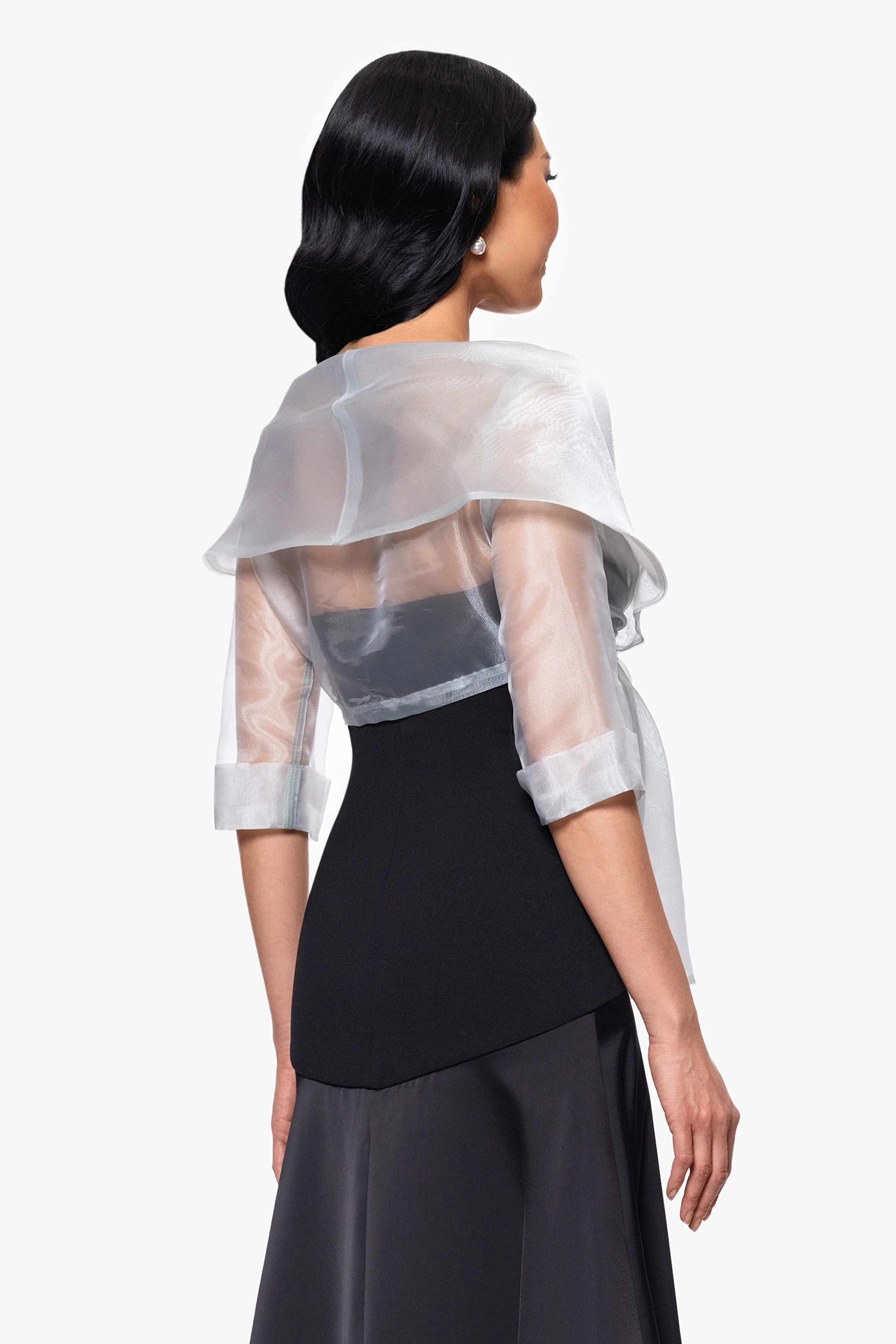 "Agnes" Organza 3/4 Sleeve Shawl Wrap sold by Betsy & Adam product image thumbnail 5