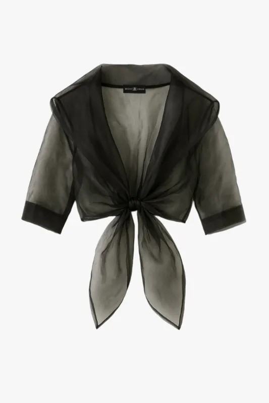 "Agnes" Organza 3/4 Sleeve Shawl Wrap sold by Betsy & Adam