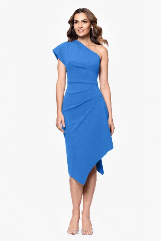 Petite "Dorothy" Jersey Knit Midi One Shoulder Midi Dress sold by Betsy & Adam