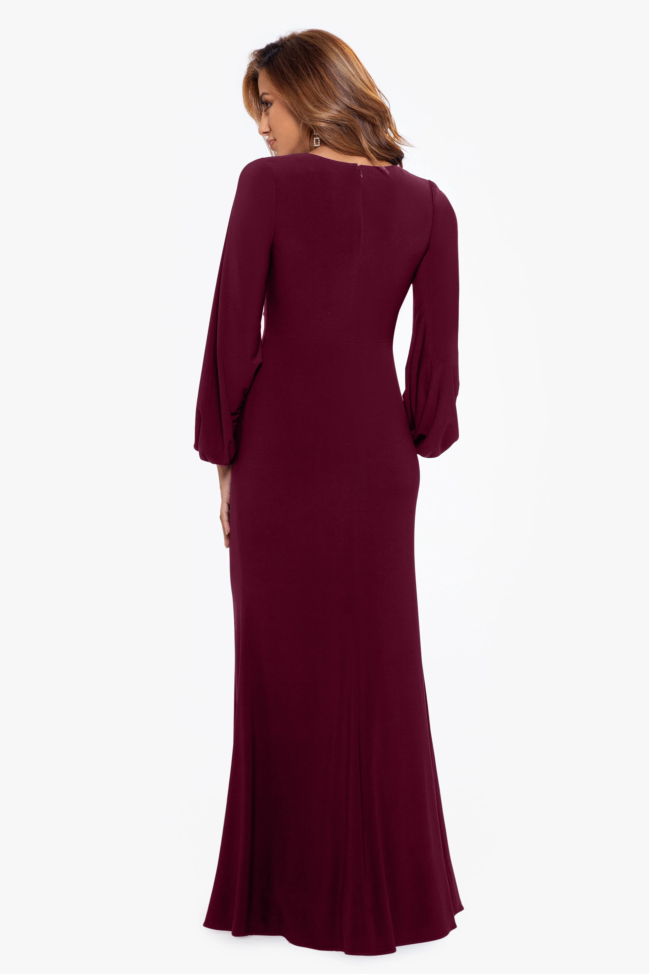 Petite "Hadley" Floor Length Stretch Knit Gown sold by Betsy & Adam product image thumbnail 2