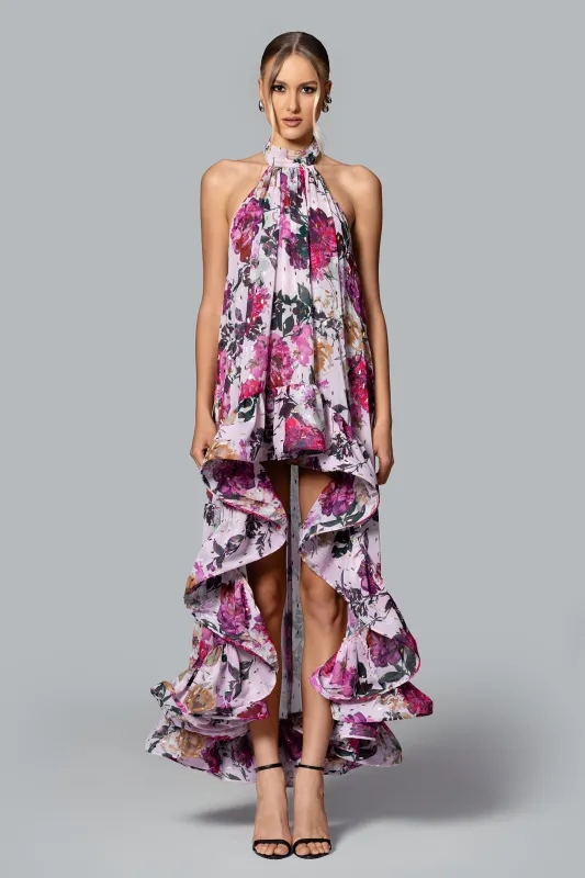 GHRAIL "Sophia" Print Chiffon Dress sold by Betsy & Adam