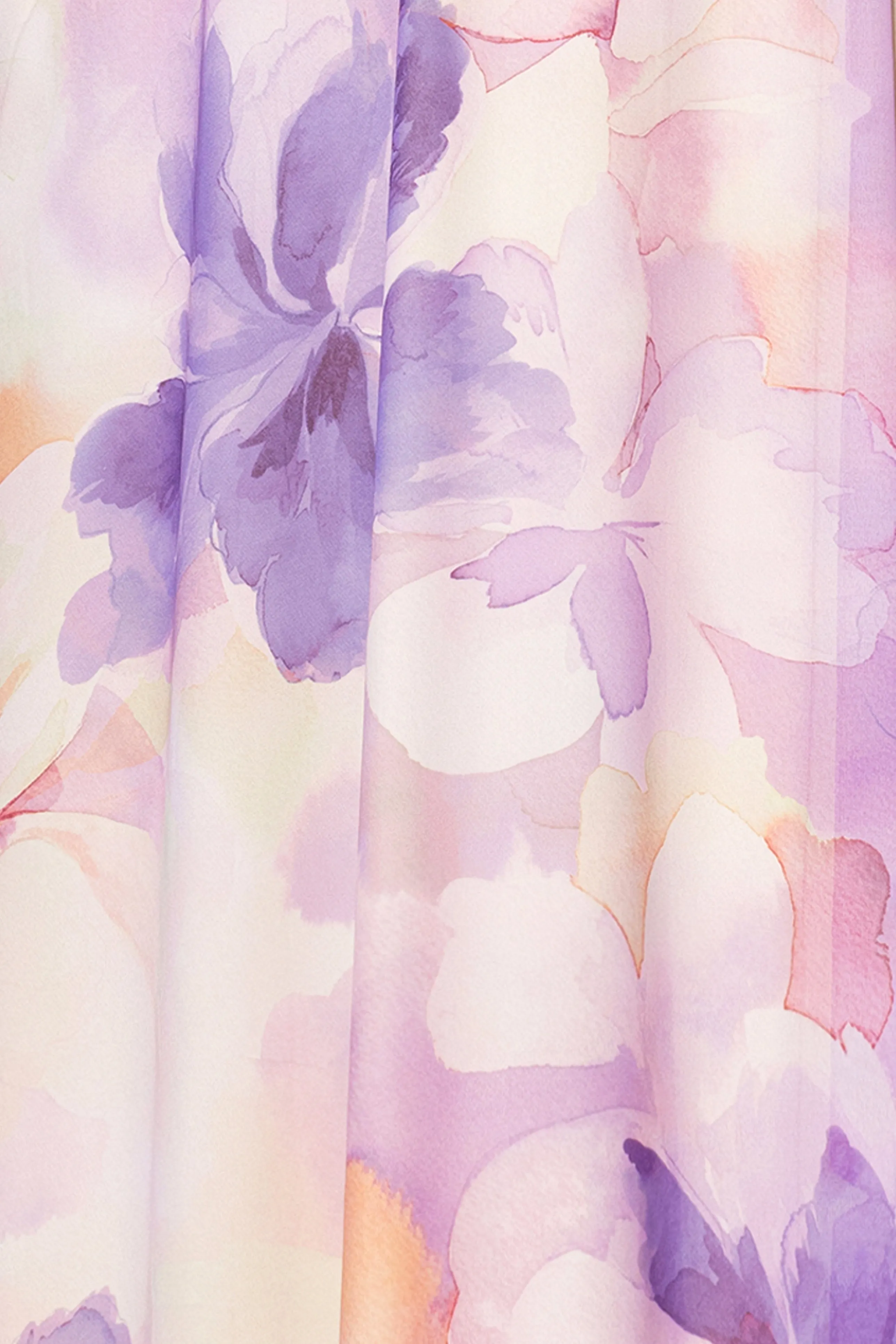 Plus "Kyla" Sleeveless V-Neck Floral Floor Length Chiffon Dress sold by Betsy & Adam product image thumbnail 5