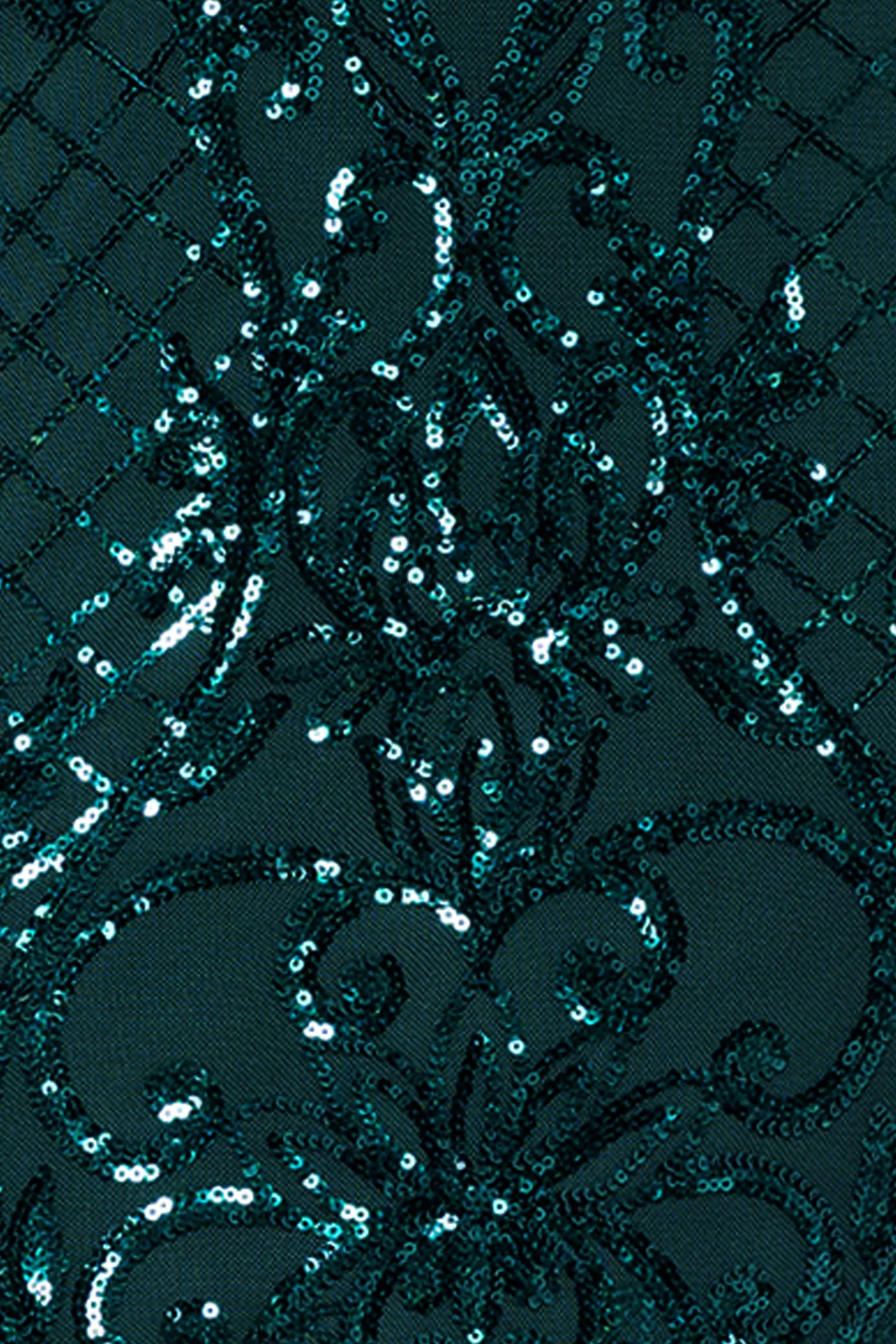 "Nara" Long Sleeve Sequin Placement Gown sold by Betsy & Adam product image thumbnail 5