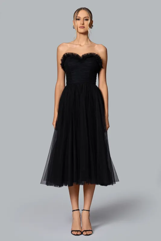 GHRAIL "Brielle" Mesh Midi Dress sold by Betsy & Adam