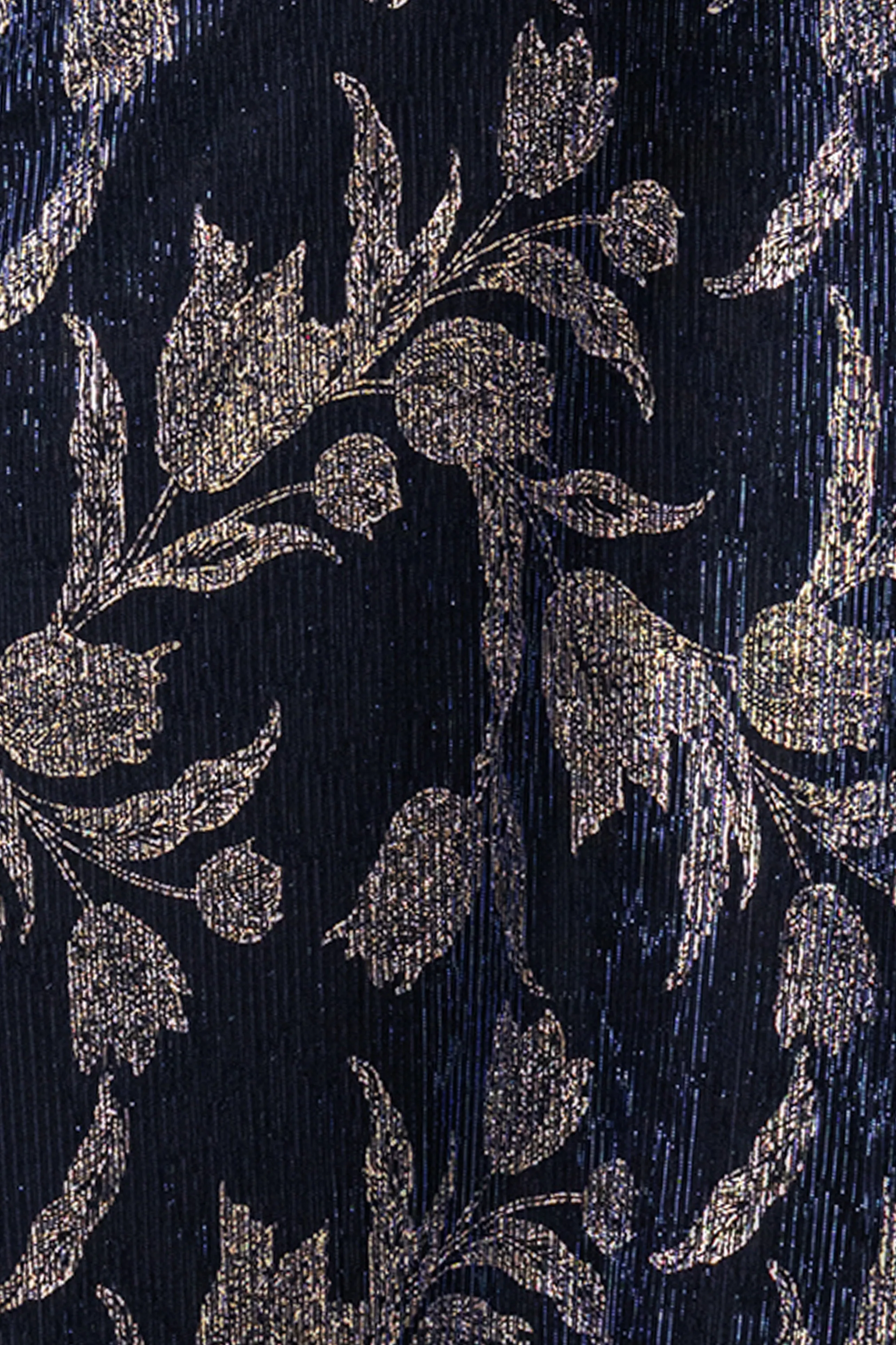 Plus "Elisabeth" Foil Print V-Neck Long Sleeve Floor Length Dress sold by Betsy & Adam product image thumbnail 5