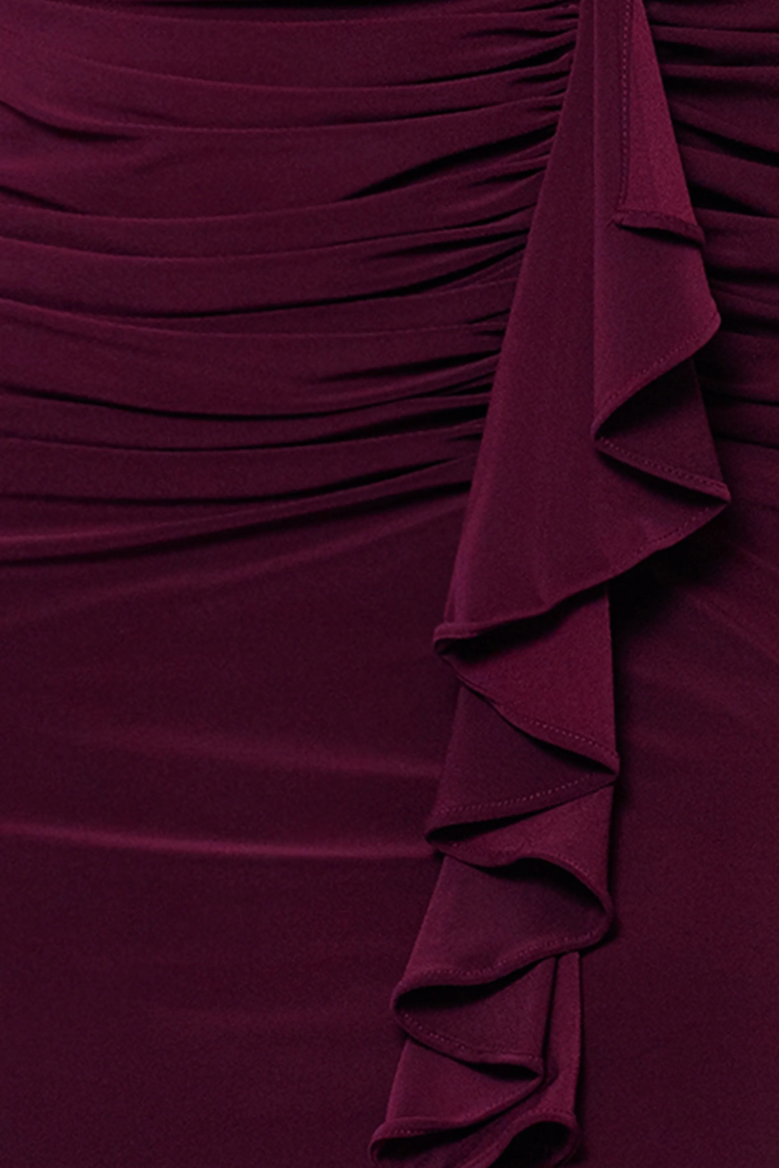 "Bobbi" Ruffled V-Neck Gown sold by Betsy & Adam product image thumbnail 4