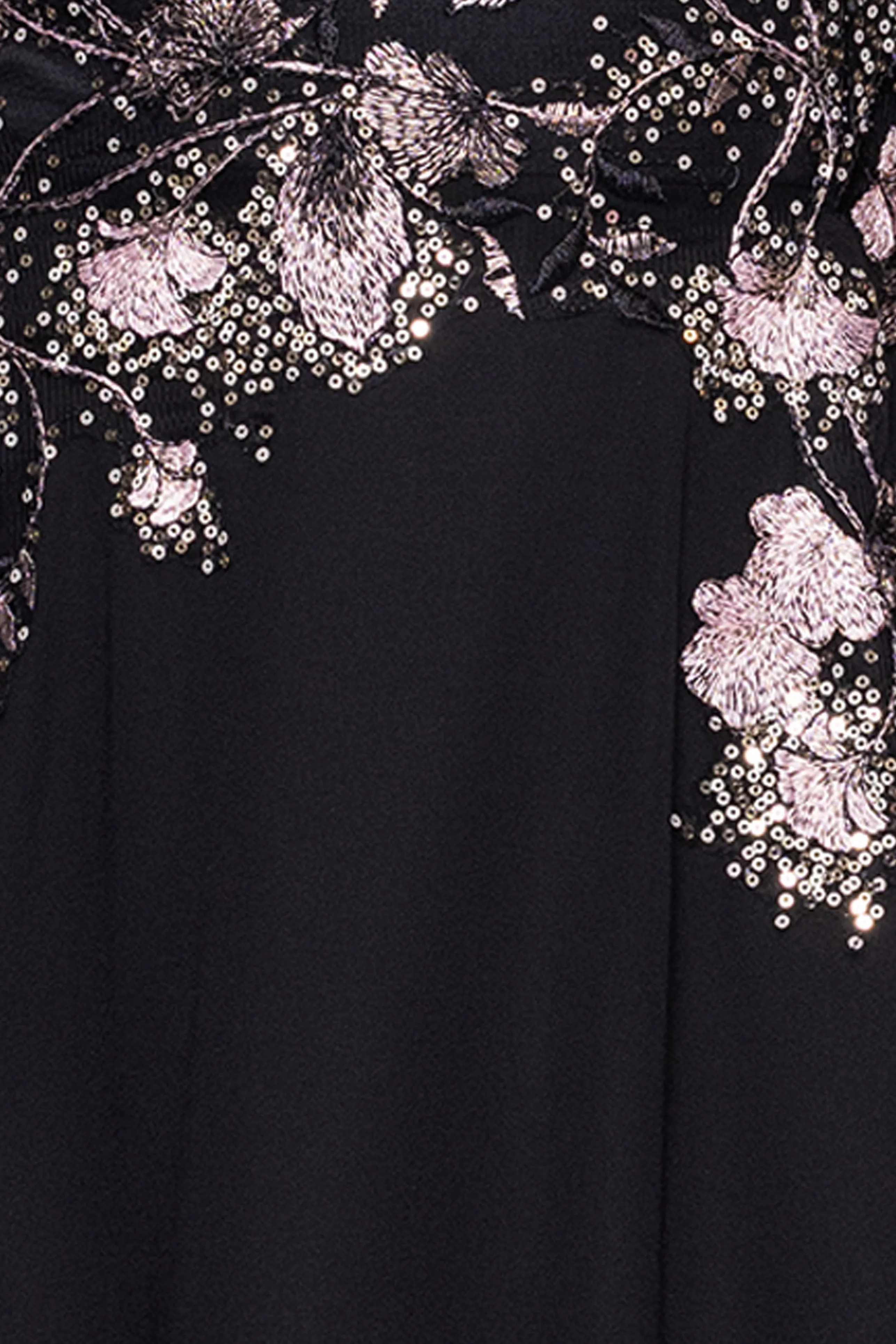 Petite "Maryse" Chiffon Embroidered Bodice Floor Length Dress sold by Betsy & Adam product image thumbnail 5