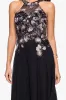 Petite "Maryse" Chiffon Embroidered Bodice Floor Length Dress sold by Betsy & Adam