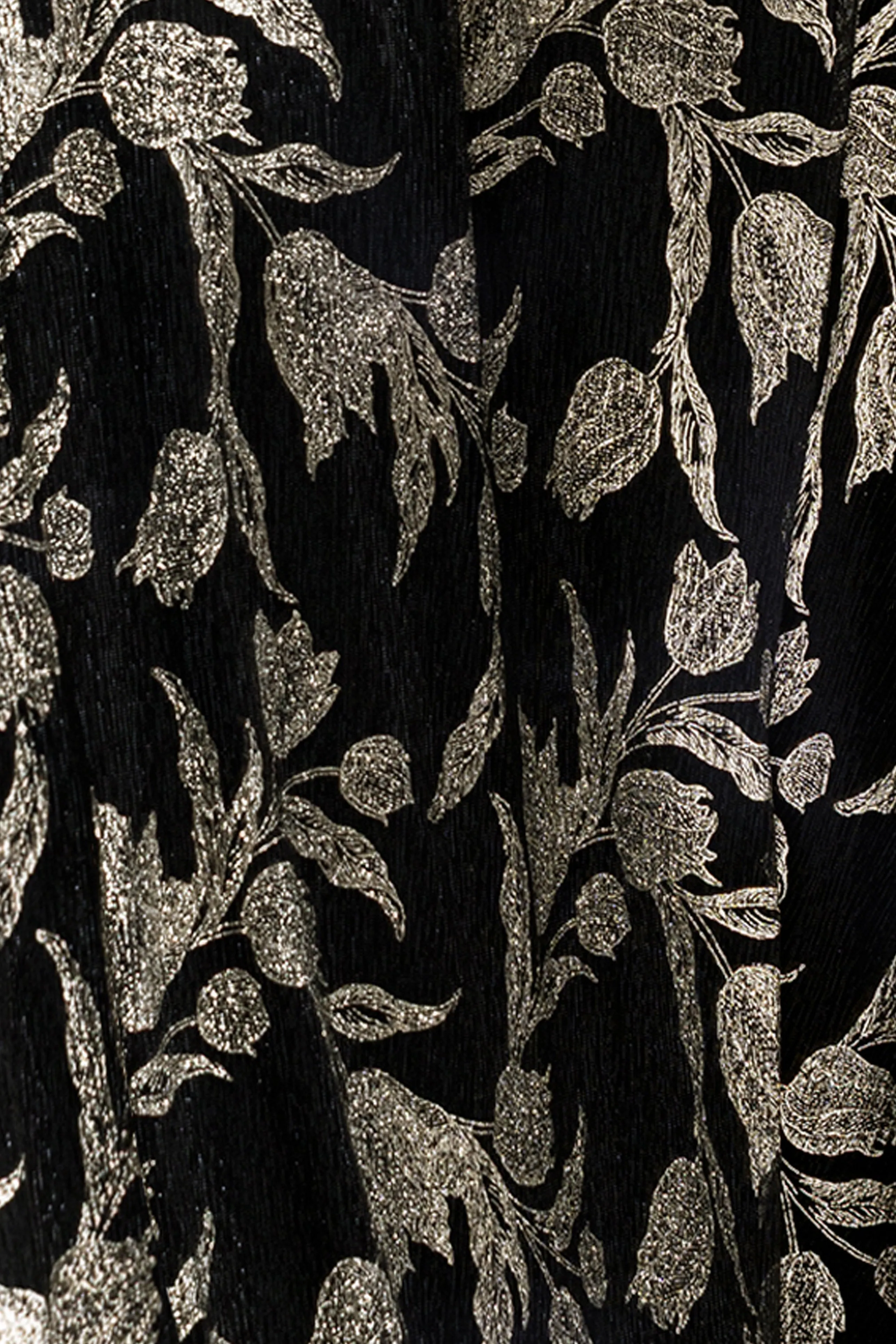 Plus "Shayna" Metallic Foil Print Long Sleeve Floor Length Dress sold by Betsy & Adam product image thumbnail 5