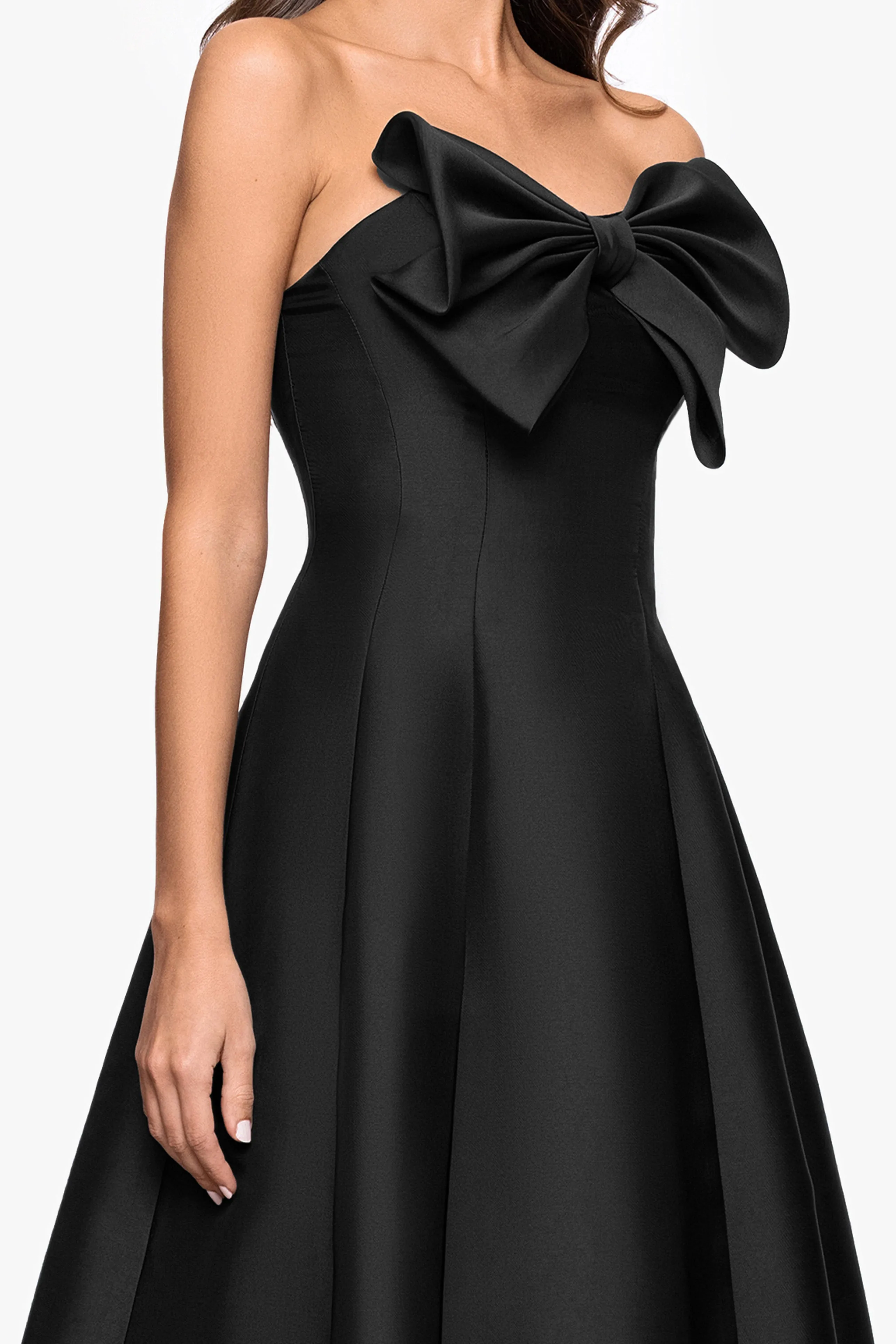 "Coulette" Mikado Bow Strapless Midi Dress sold by Betsy & Adam product image thumbnail 2