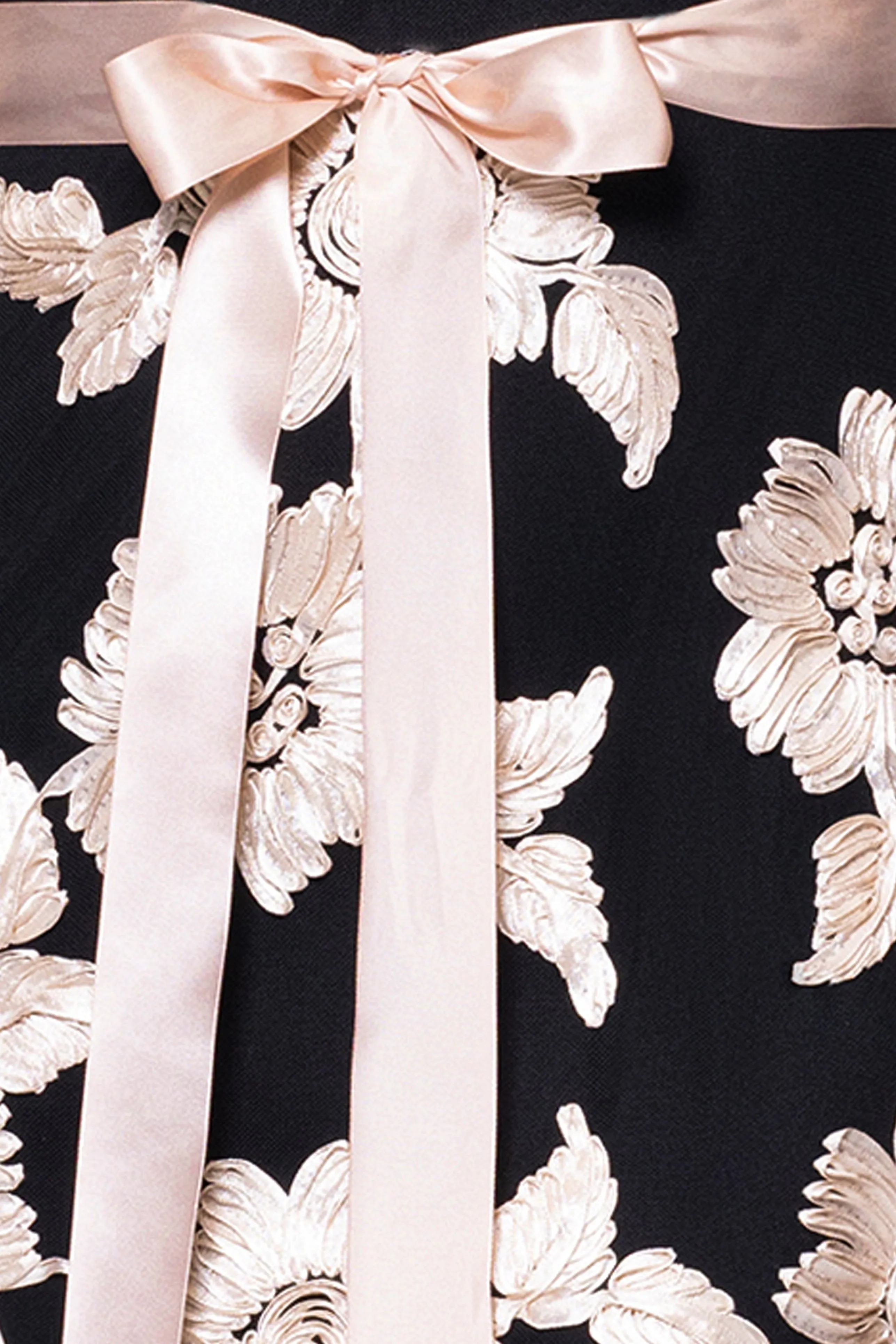 Petite "Juliana" Soutache Mesh Long Sleeve Floor Length Dress sold by Betsy & Adam product image thumbnail 5