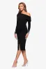 "Tiana" Jersey Knit Drop Shoulder Embellished Long Sleeve Midi Dress sold by Betsy & Adam