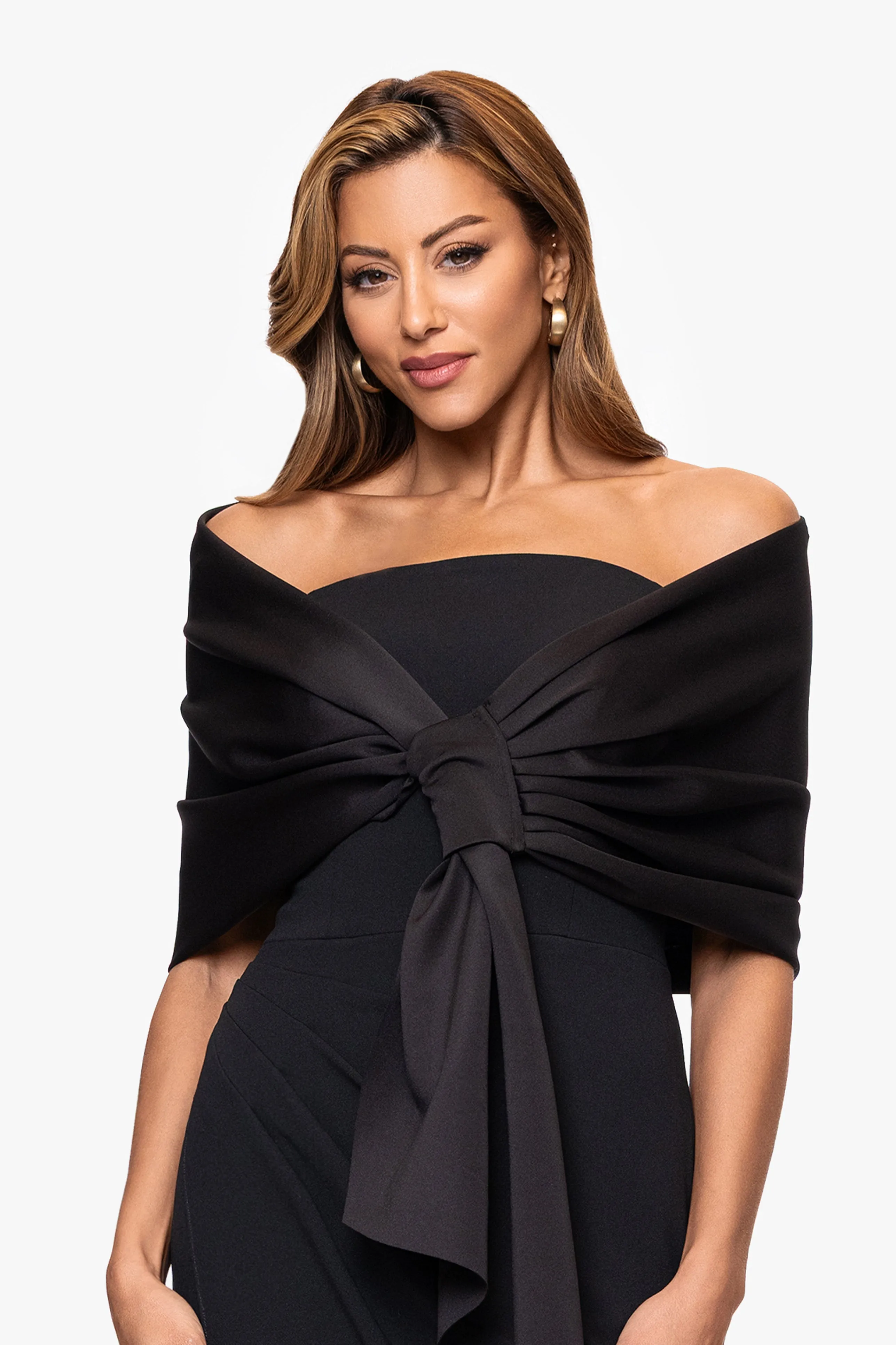 "Carol" Techno Scuba Pull Through Shawl Wrap sold by Betsy & Adam product image thumbnail 5