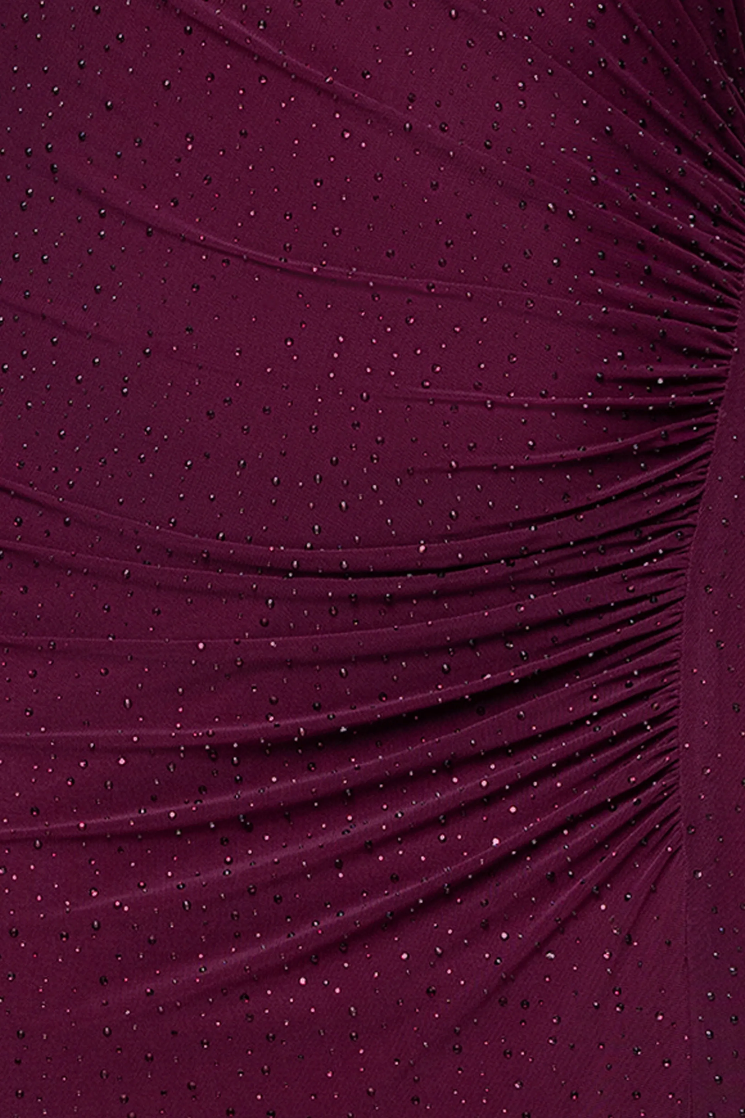 "Callie" Mesh Cutout Embellished Long Sleeve Floor Length Dress sold by Betsy & Adam product image thumbnail 5
