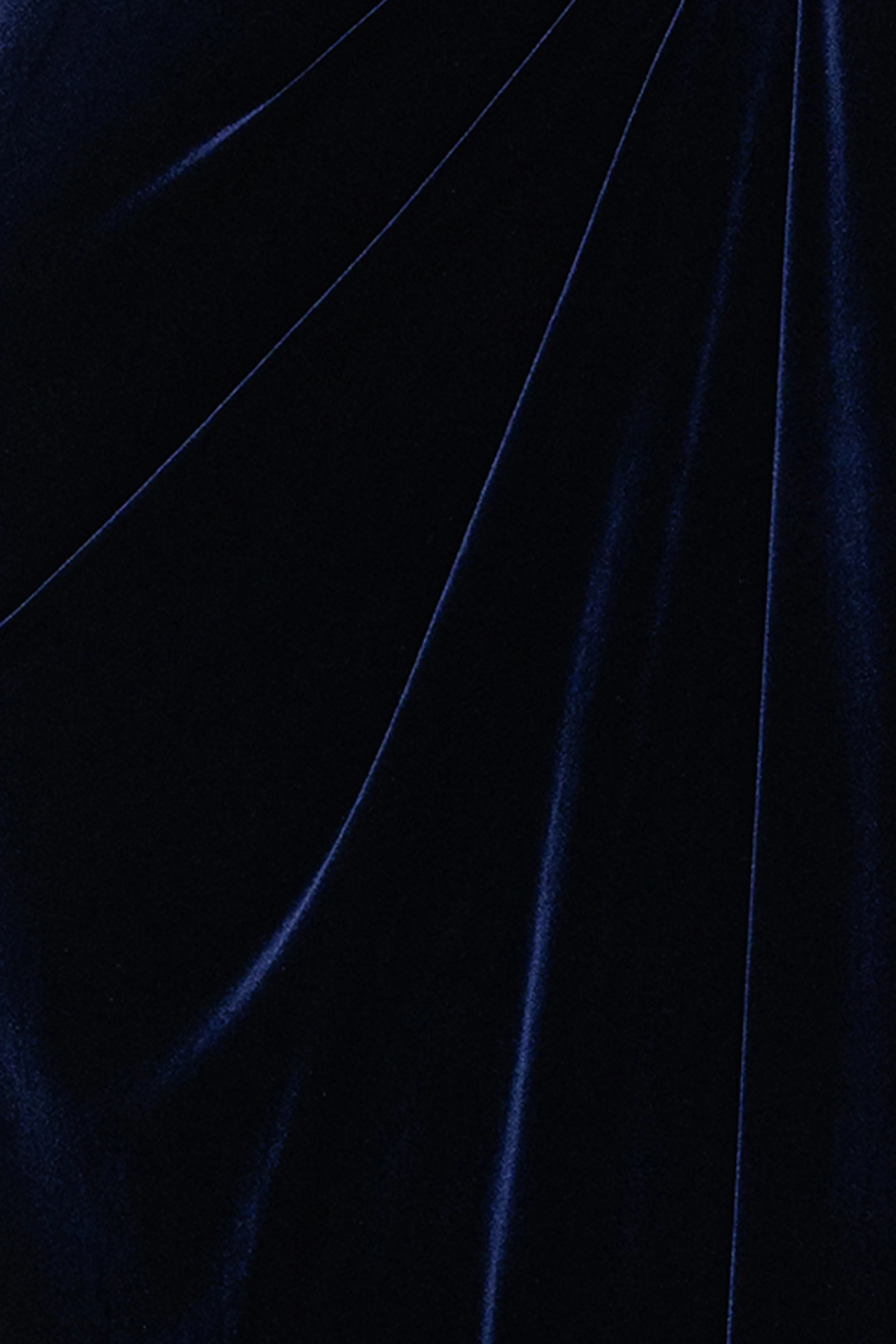 "Fran" Velvet Side Rouched Drape High Neck Floor Length Dress sold by Betsy & Adam product image thumbnail 5