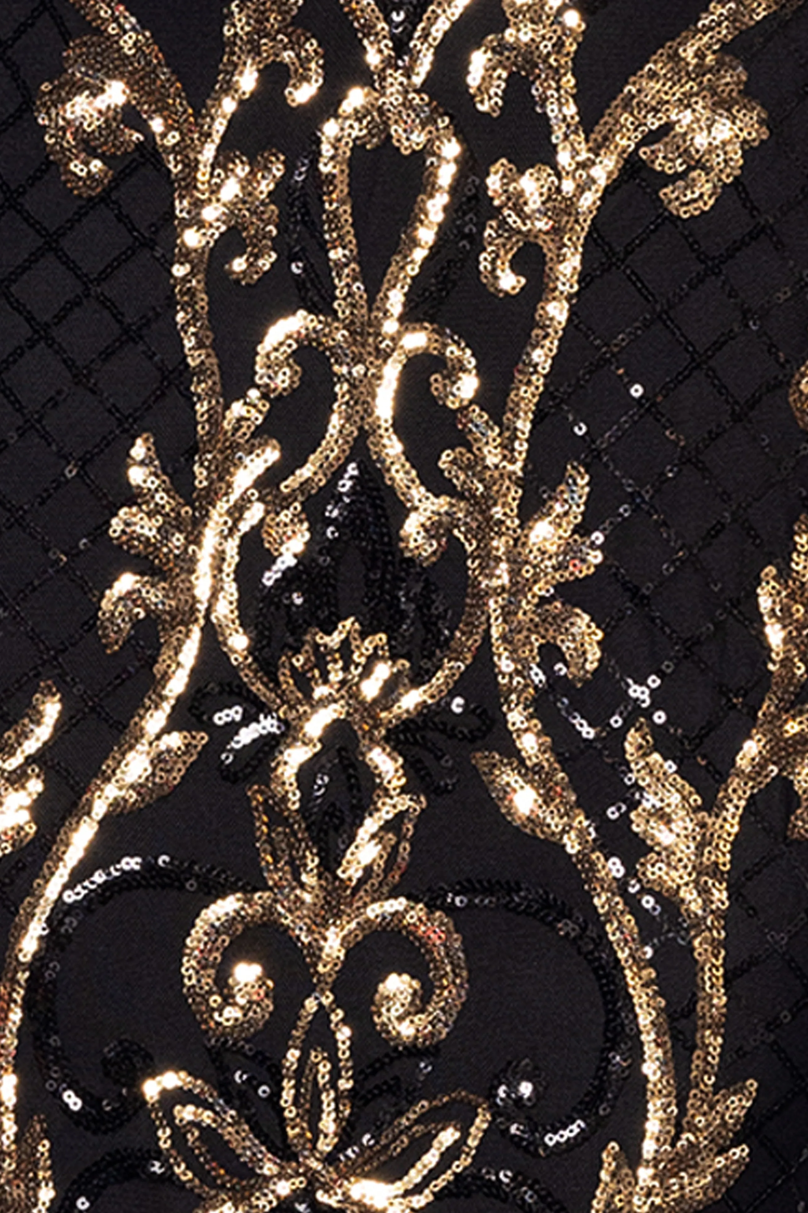 Petite "Nara" Long Sleeve Sequin Placement Gown sold by Betsy & Adam product image thumbnail 5