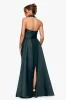 "Dina" Scuba Crepe Twist Halter Neck Floor Length Gown sold by Betsy & Adam