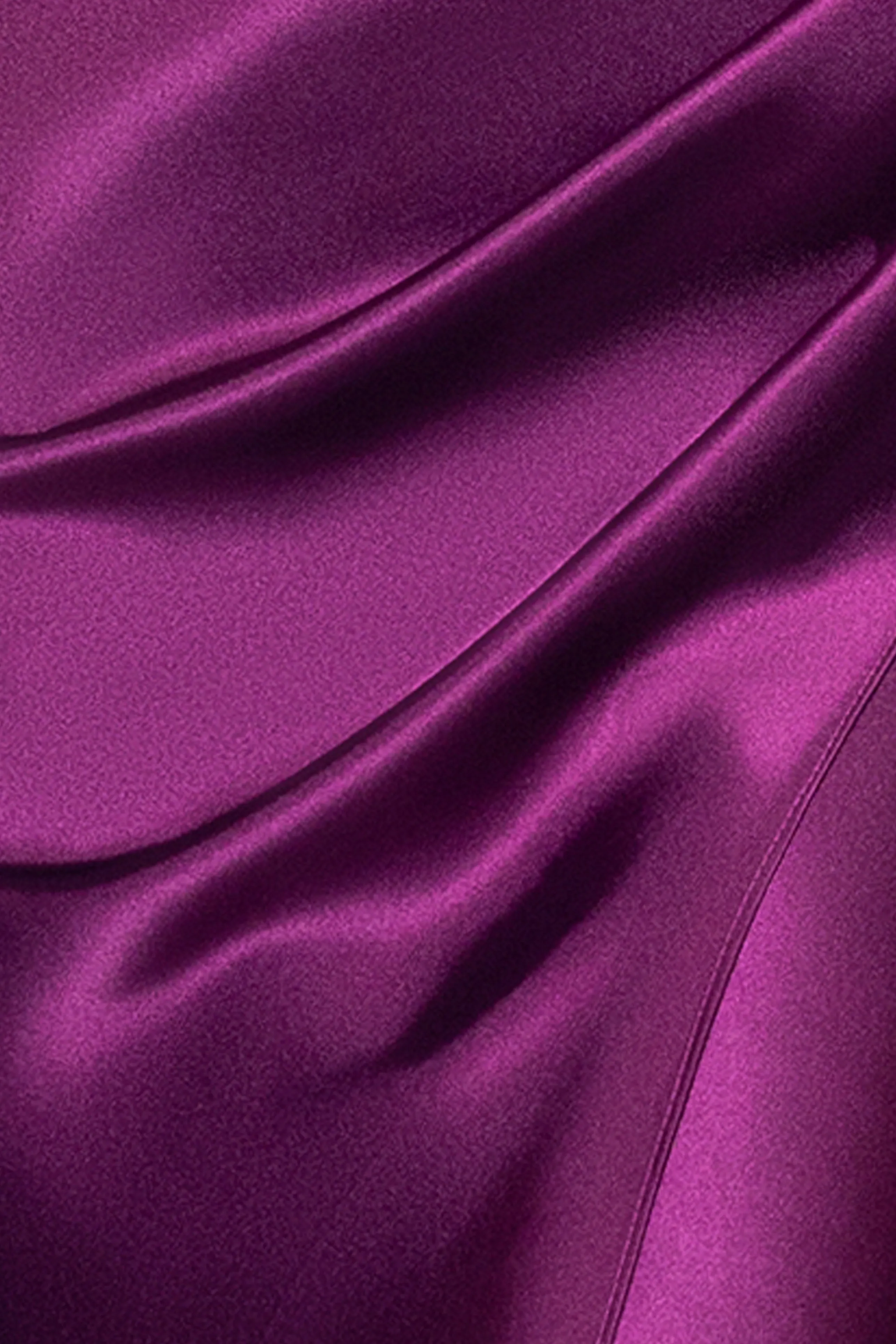 "Antonia" Satin Cowl Halter Neck Rouched Floor Length Dress sold by Betsy & Adam product image thumbnail 5