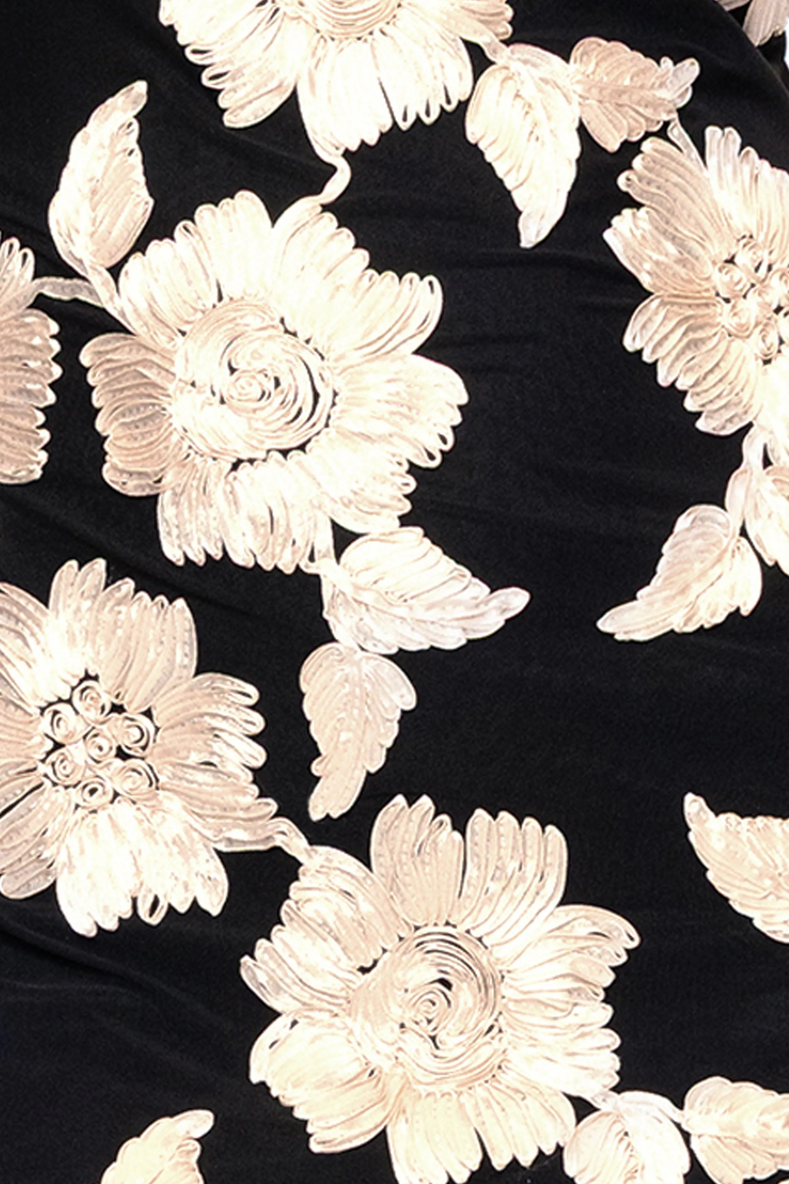 "Camielle" 3D Flower Embellished Mock Neck Floor Length Dress sold by Betsy & Adam product image thumbnail 5