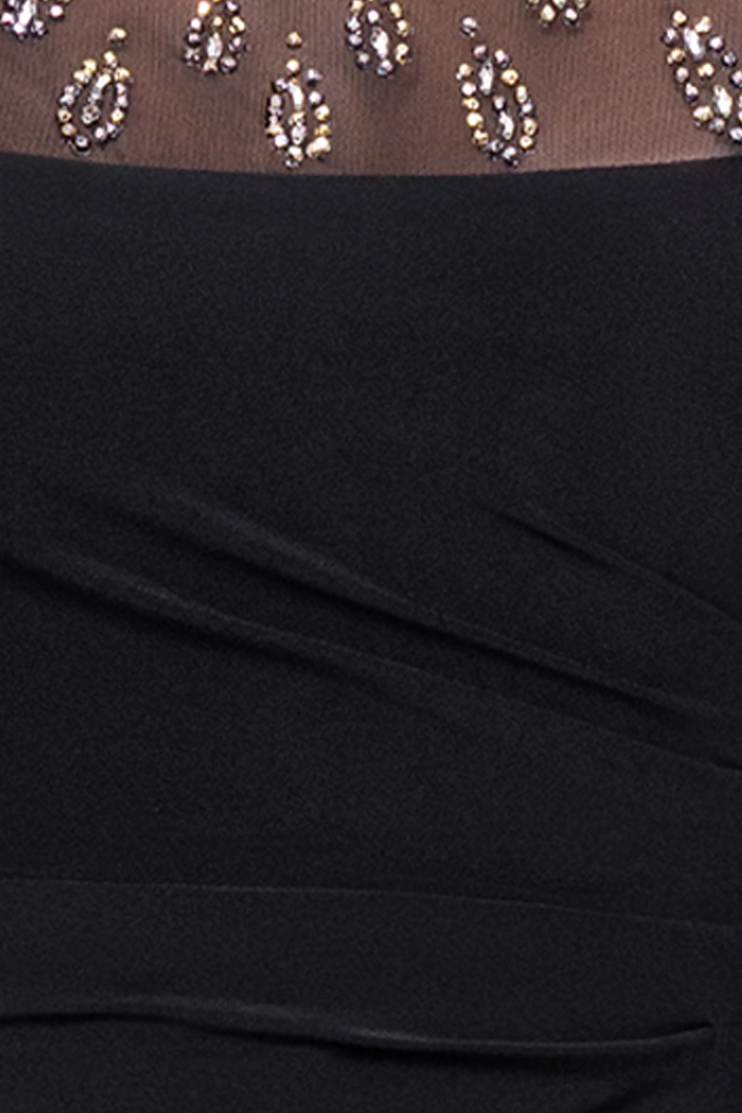 Petite "Nina" Jersey Knit Embellished Illusion Neckline sold by Betsy & Adam product image thumbnail 5