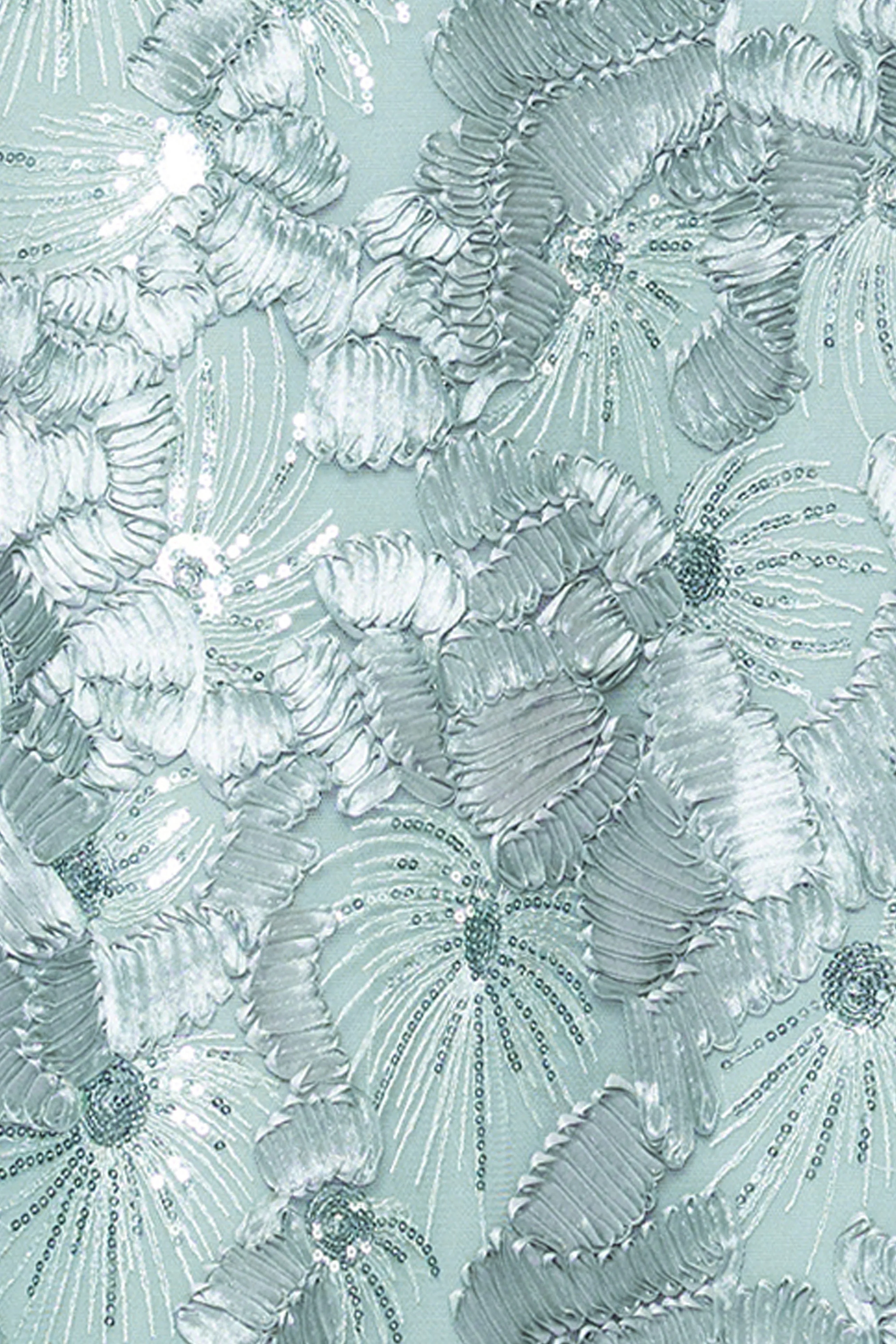 Petite "Fabiana" Halter Neck Soutache and Sequin Floor Length Dress sold by Betsy & Adam product image thumbnail 5