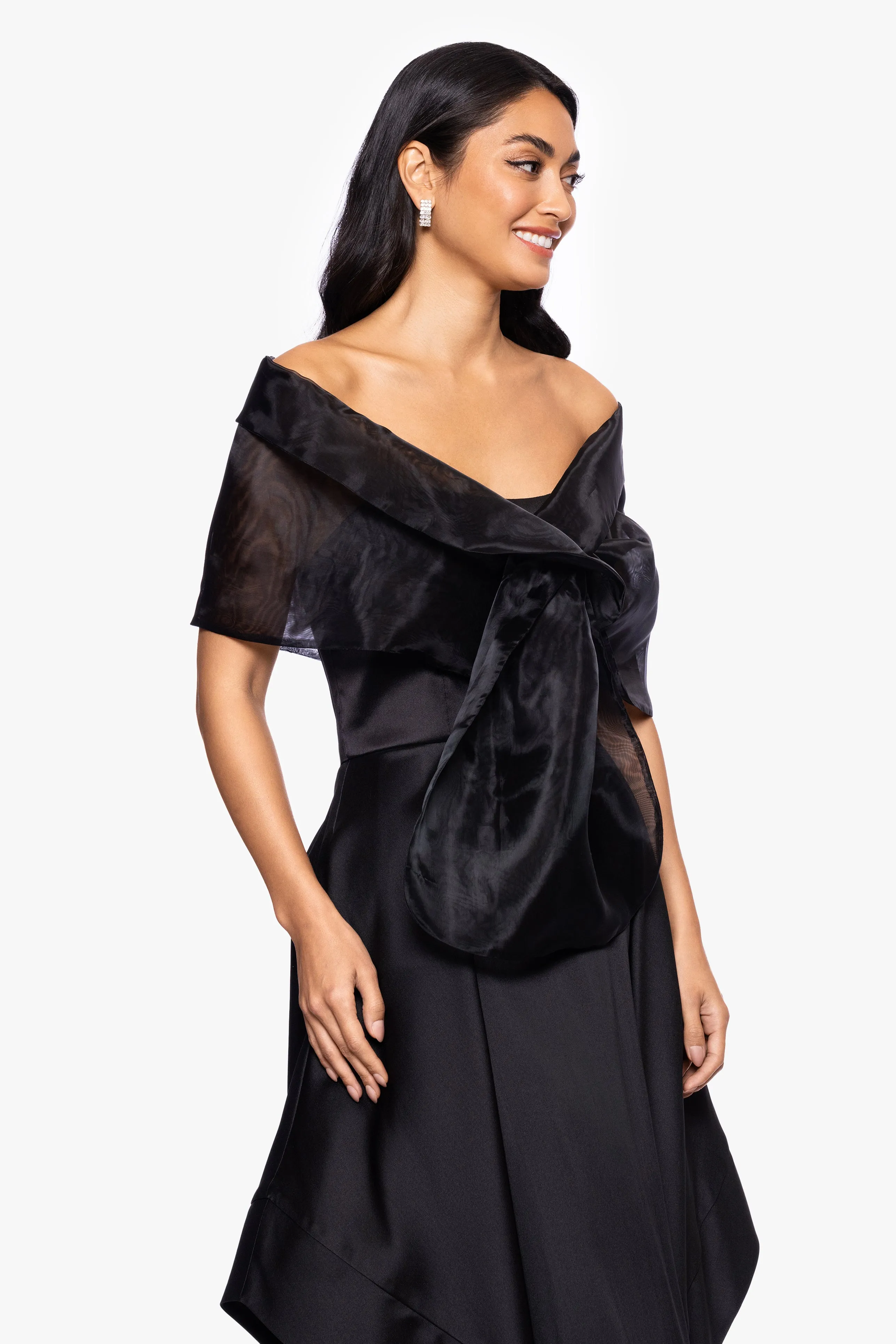 "Joan" Pull Through Organza Shawl Wrap sold by Betsy & Adam product image thumbnail 5