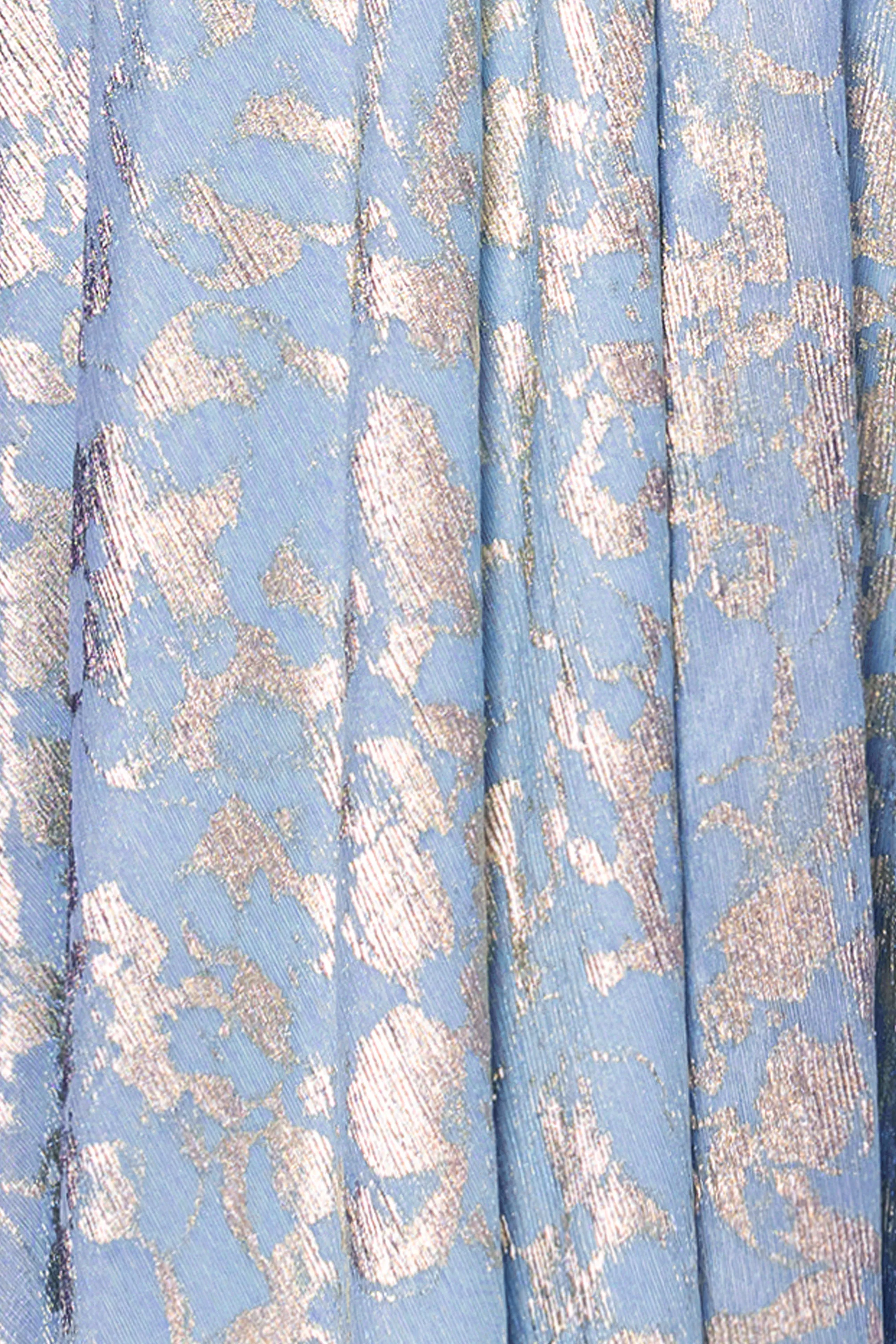 "Melanie" Foil Knit V-Neck Long Sleeve Floor Length Dress sold by Betsy & Adam product image thumbnail 5