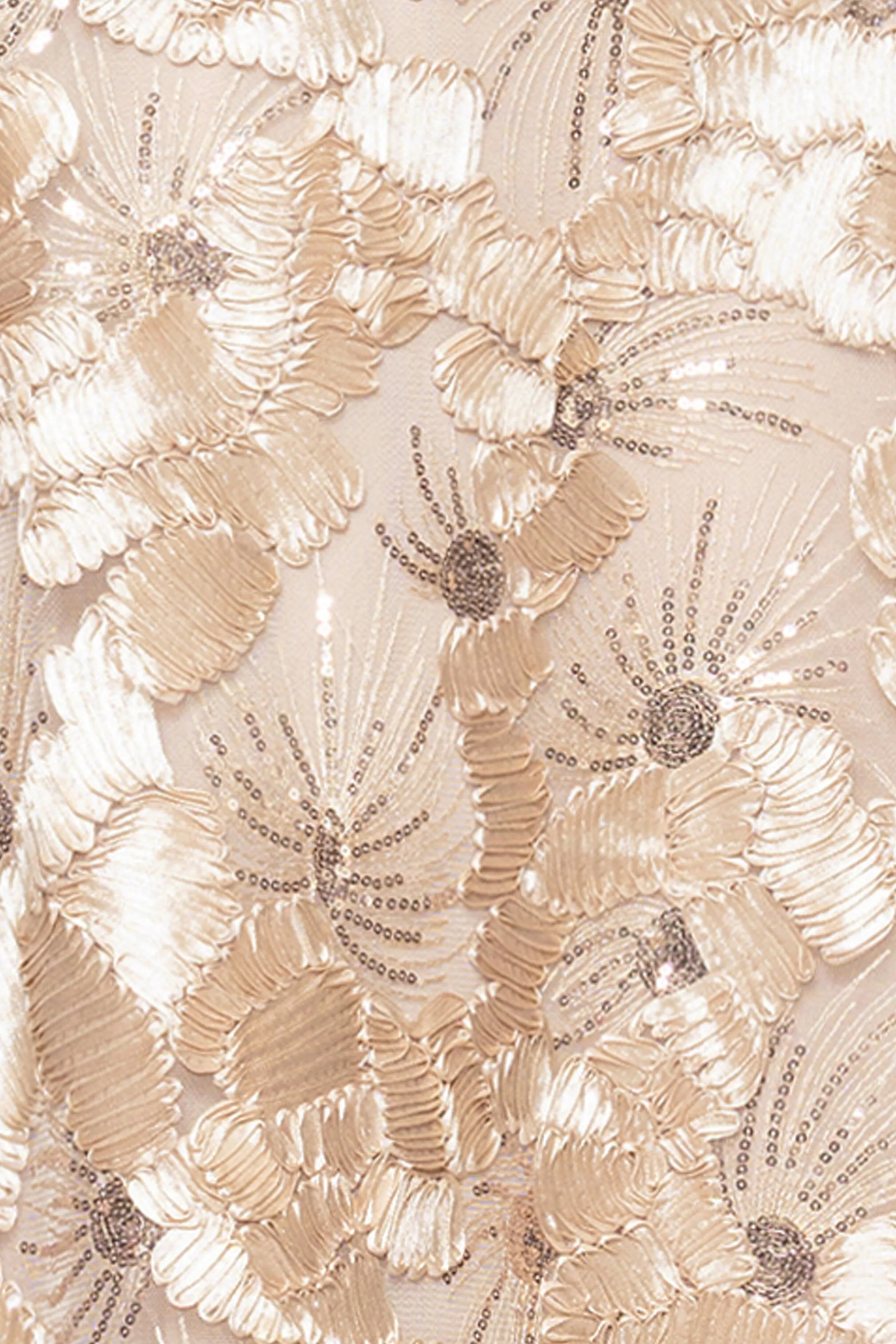 "Teyana" Soutache Sequin Off the Shoulder Floor Length Dress sold by Betsy & Adam product image thumbnail 5