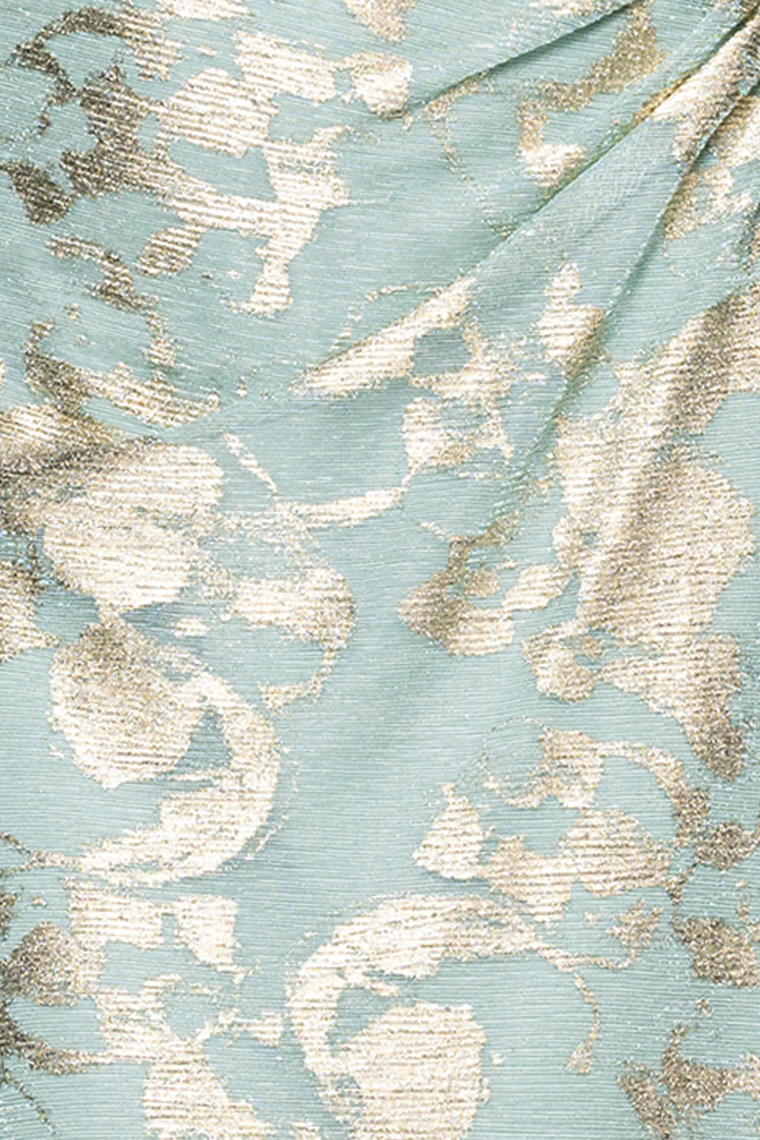 "Cory" Metallic Print Rouched Floor Length Dress sold by Betsy & Adam product image thumbnail 5